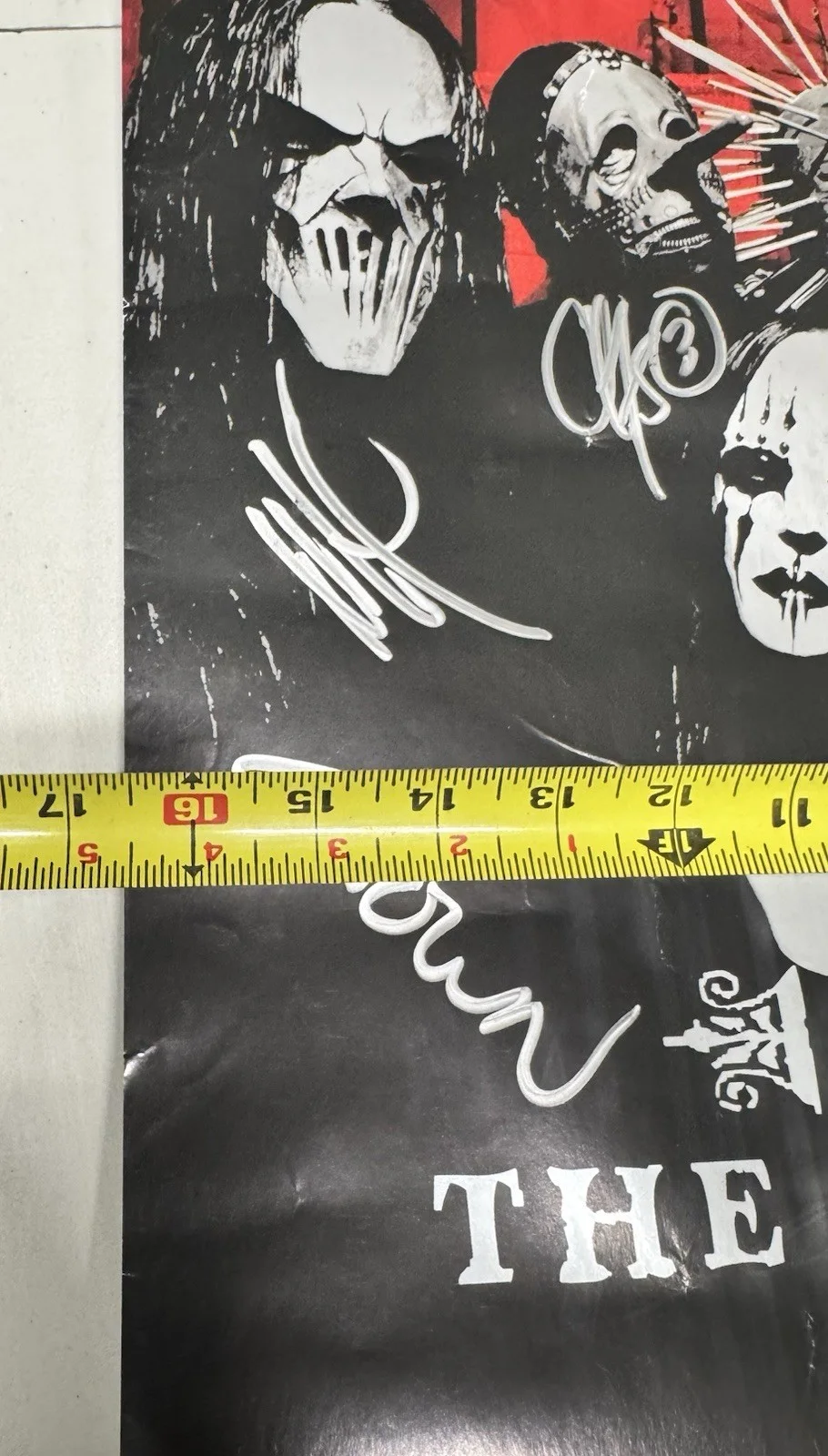 Slipknot Vol3 2005 AU/NZ Tour poster autographed by all 9 Original members 16x23, изображение 5