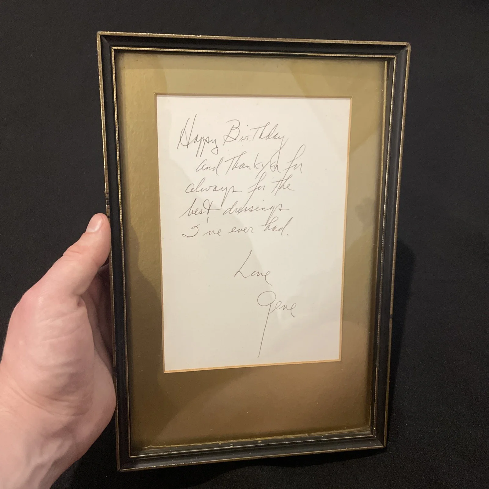 ORIGINAL Haunted Honeymoon (1986) Gene Wilder Signed Message Autograph Film Prop, image 2