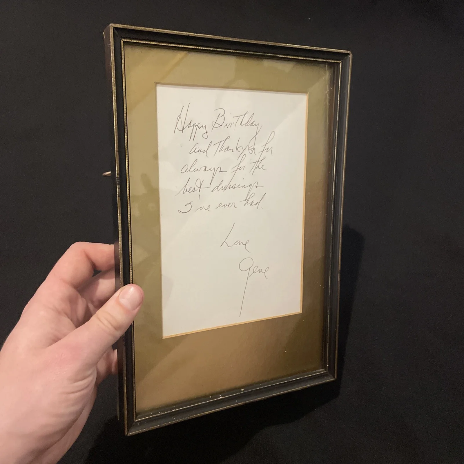 ORIGINAL Haunted Honeymoon (1986) Gene Wilder Signed Message Autograph Film Prop, image 3