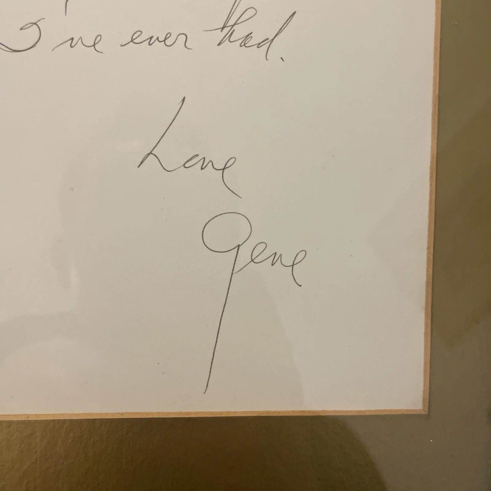 ORIGINAL Haunted Honeymoon (1986) Gene Wilder Signed Message Autograph Film Prop, image 4