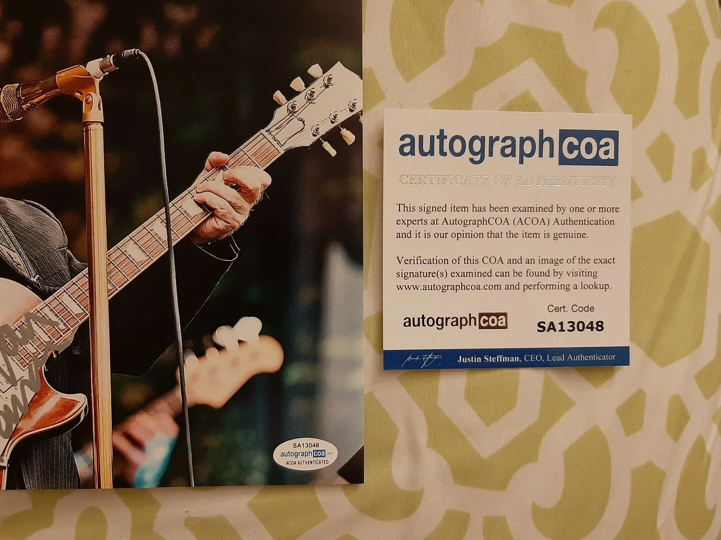 Van Morrison signed autographed 8x10 photo ACOA COA LOA #SA13048, image 4
