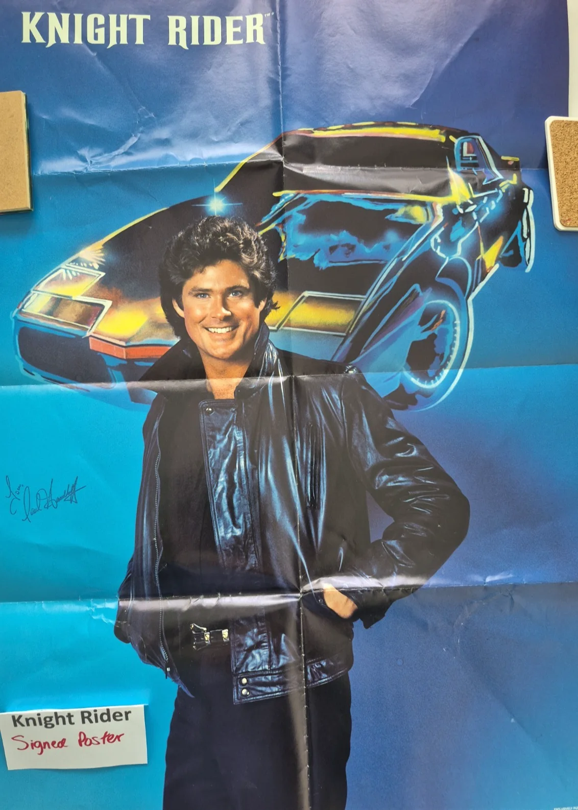 Knight Rider: David Hasselhoff Signed Poster, image 2