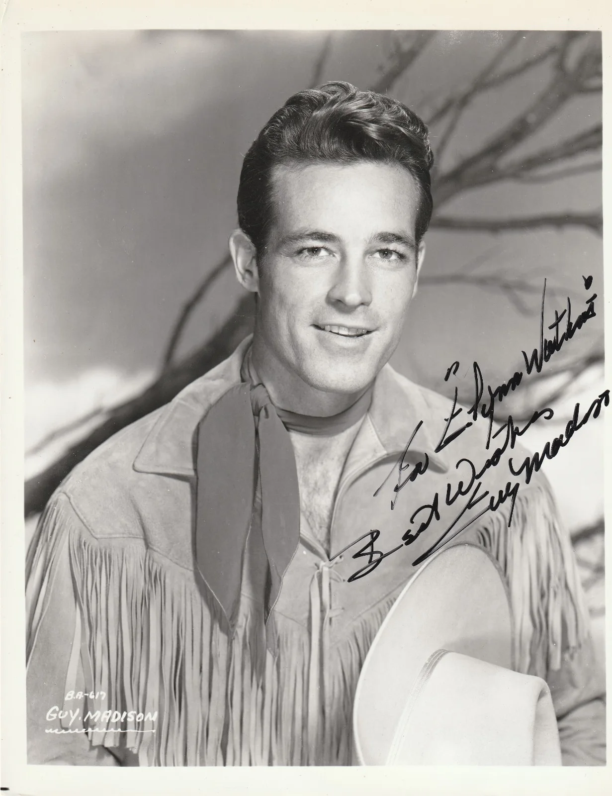 Guy madison — Versitle, talented actor Guy Madison signed photo 8x10