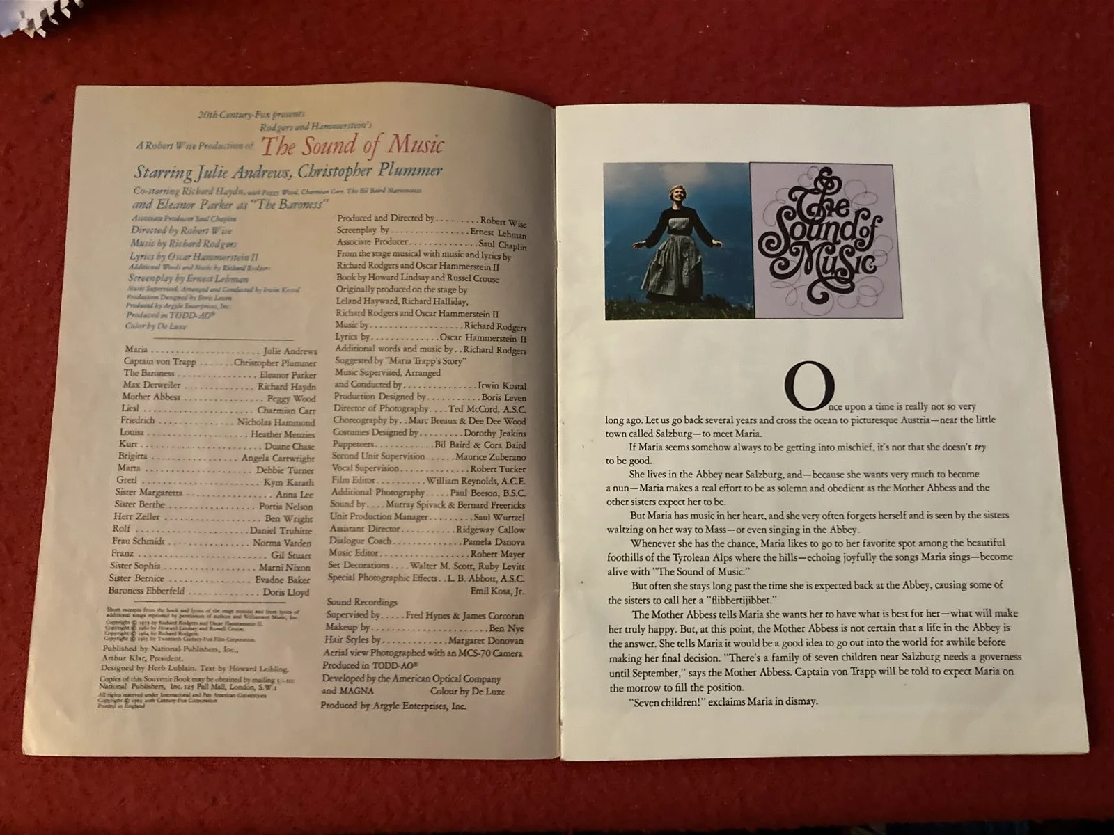 THE SOUND OF MUSIC ORIGINAL VINTAGE CINEMA PROGRAMME FROM 1965 LOVELY EXAMPLE, изображение 2