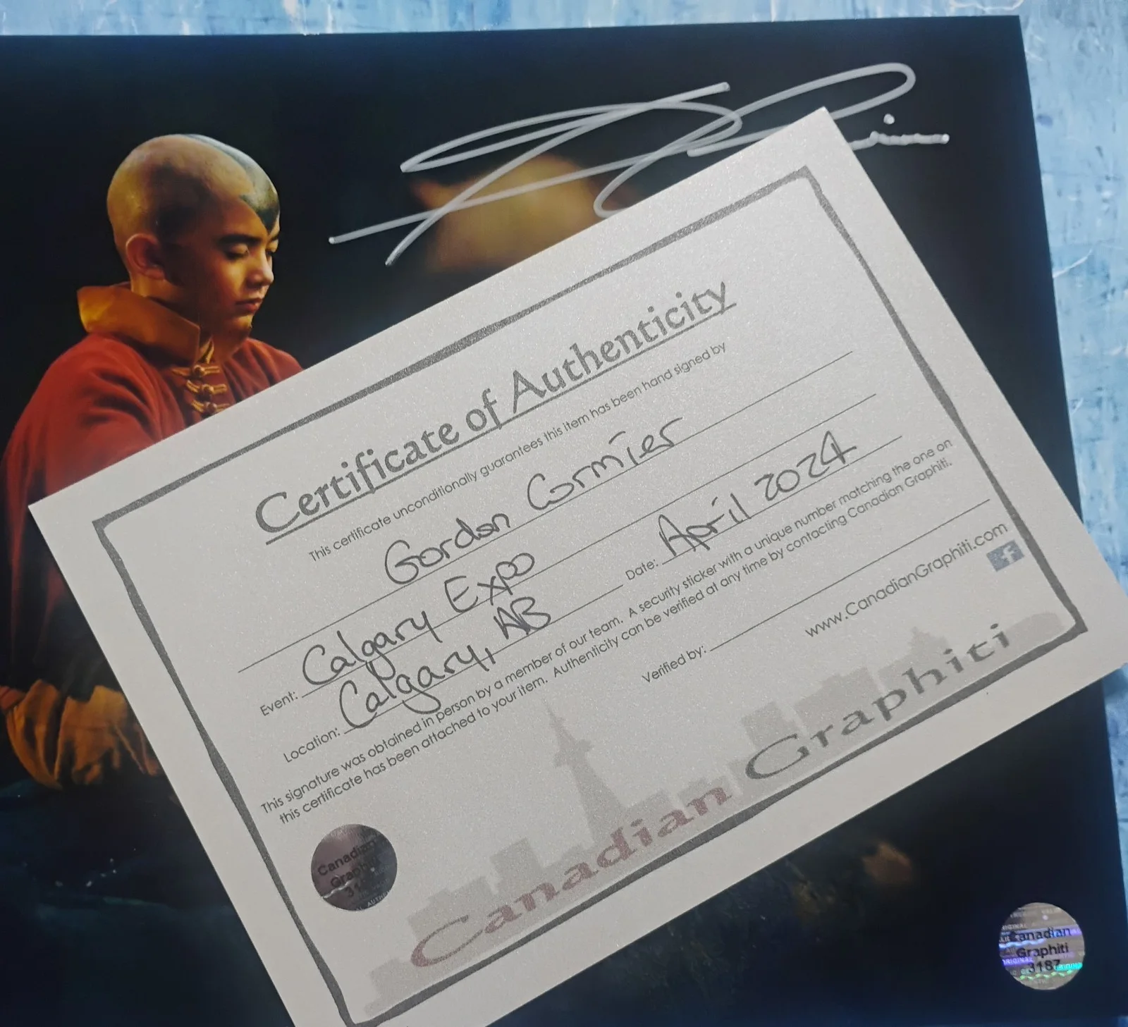 Gordon Cormier Hand Signed Autograph 8x10 Photo COA Avatar NO US TARIFFS, image 4