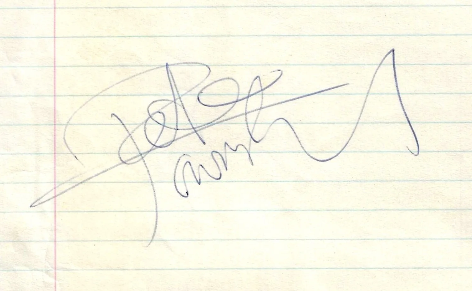 PETE TOWNSHEND VINTAGE 1973 SIGNED, AUTO'D PAPER w/ a TICKET--"THE WHO" - JSA, изображение 2