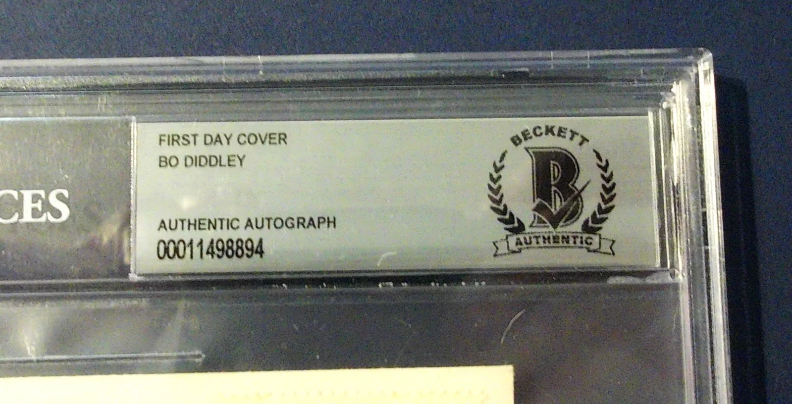 BO DIDDLEY SIGNED, AUTO'D ISTDAY ISSUE ENVELOPE-BLUES GUITARIST-BECKETT DEC 2008, image 3