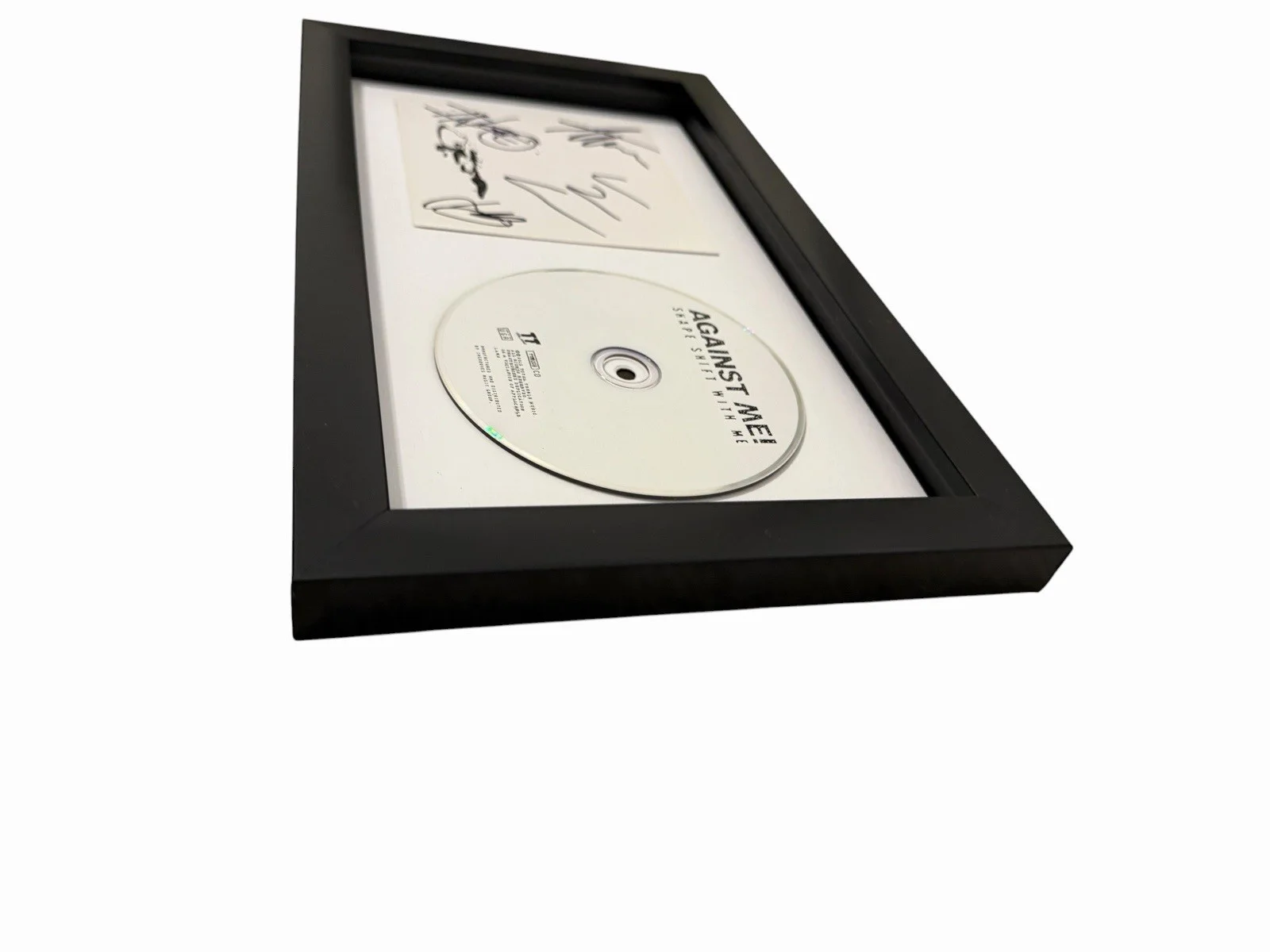 AGAINST ME! SIGNED AUTOGRAPH x4 SHAPE SHIFT WITH ME FRAMED CD LAURA JANE GRACE, изображение 3