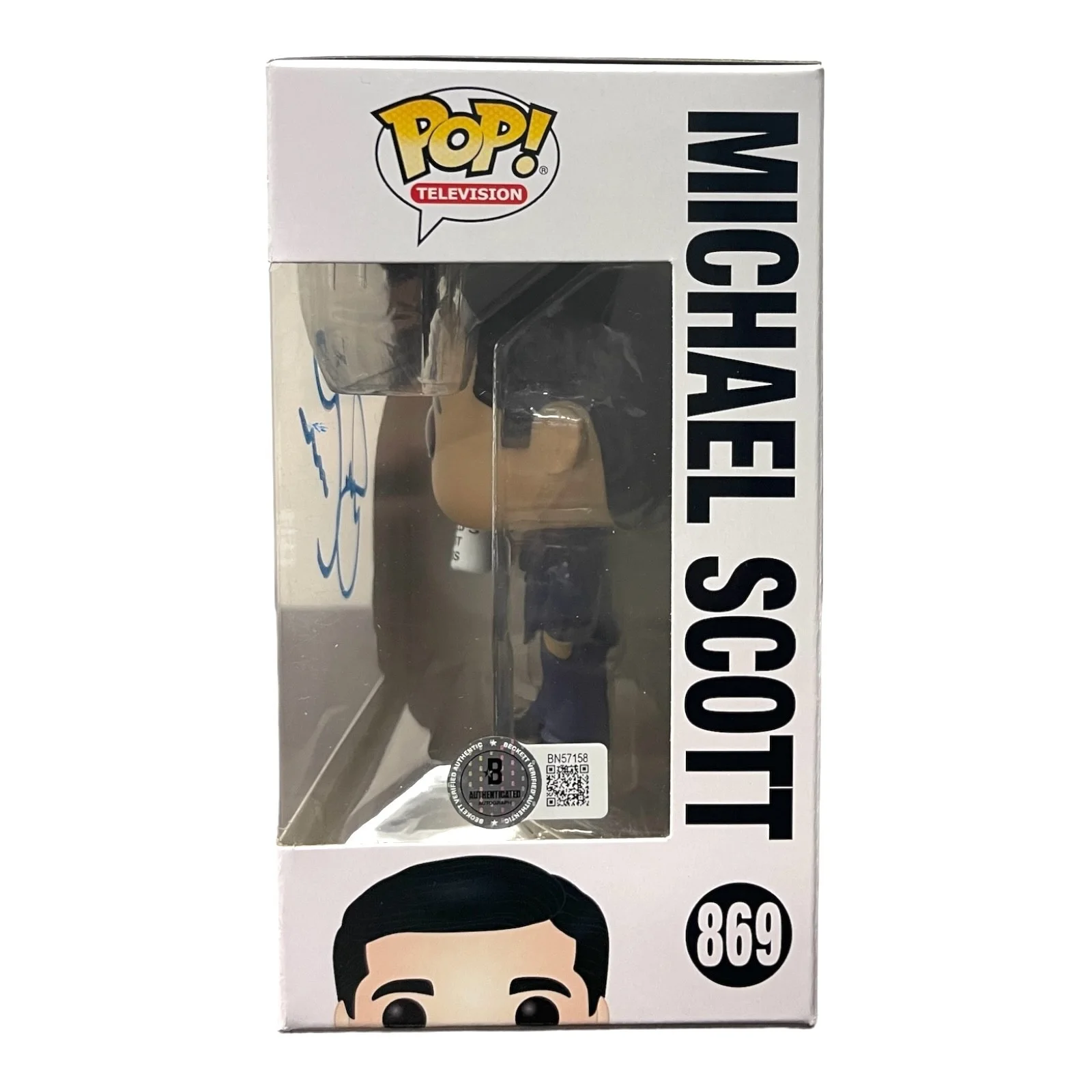 STEVE CARELL — Steve Carell Signed Autograph The Office Funko Pop 869 Beckett BAS Michael Scott, изображение 2