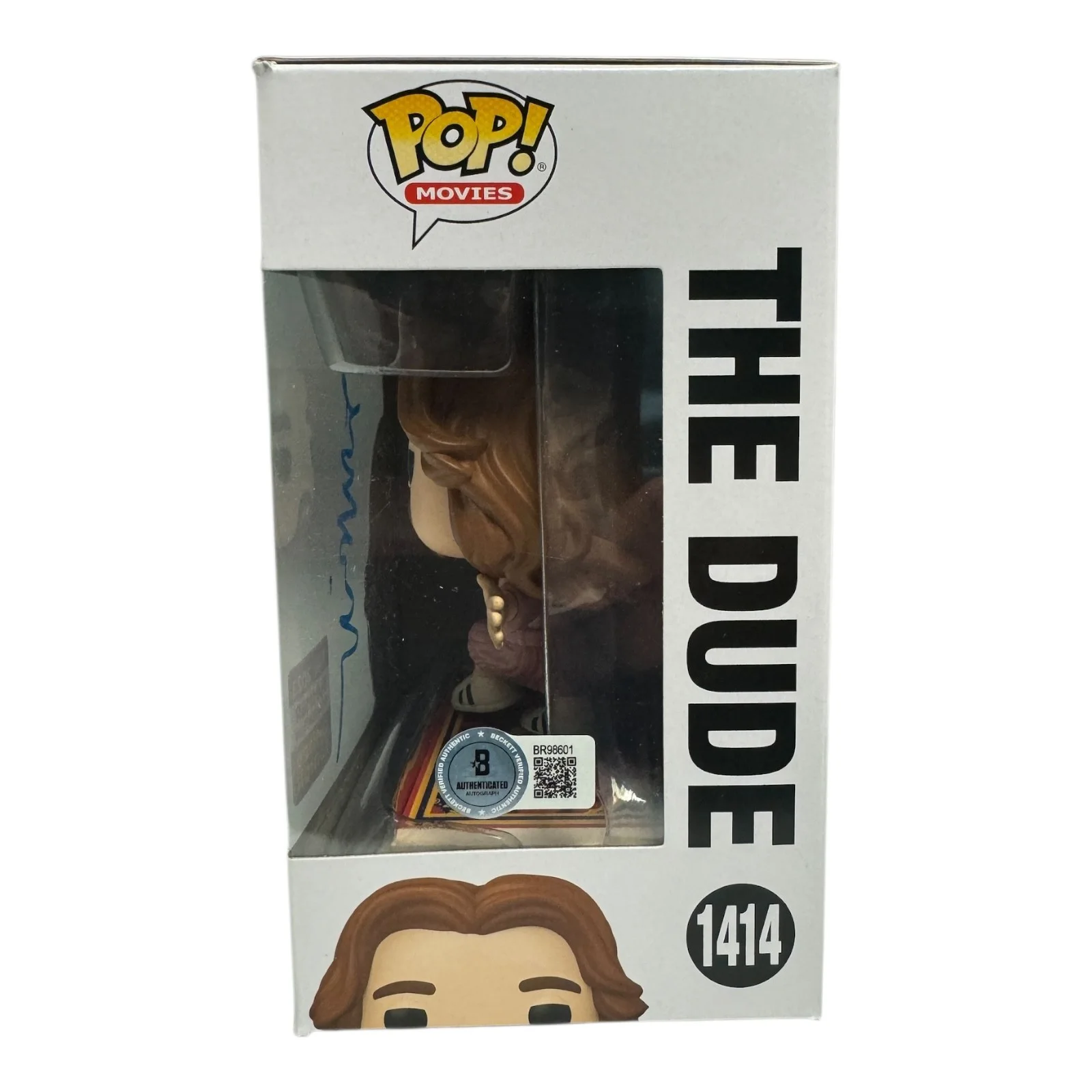 JEFF BRIDGES — JEFF BRIDGES SIGNED AUTOGRAPH FUNKO POP 1414 THE BIG LEBOWSKI BECKETT BAS, изображение 2