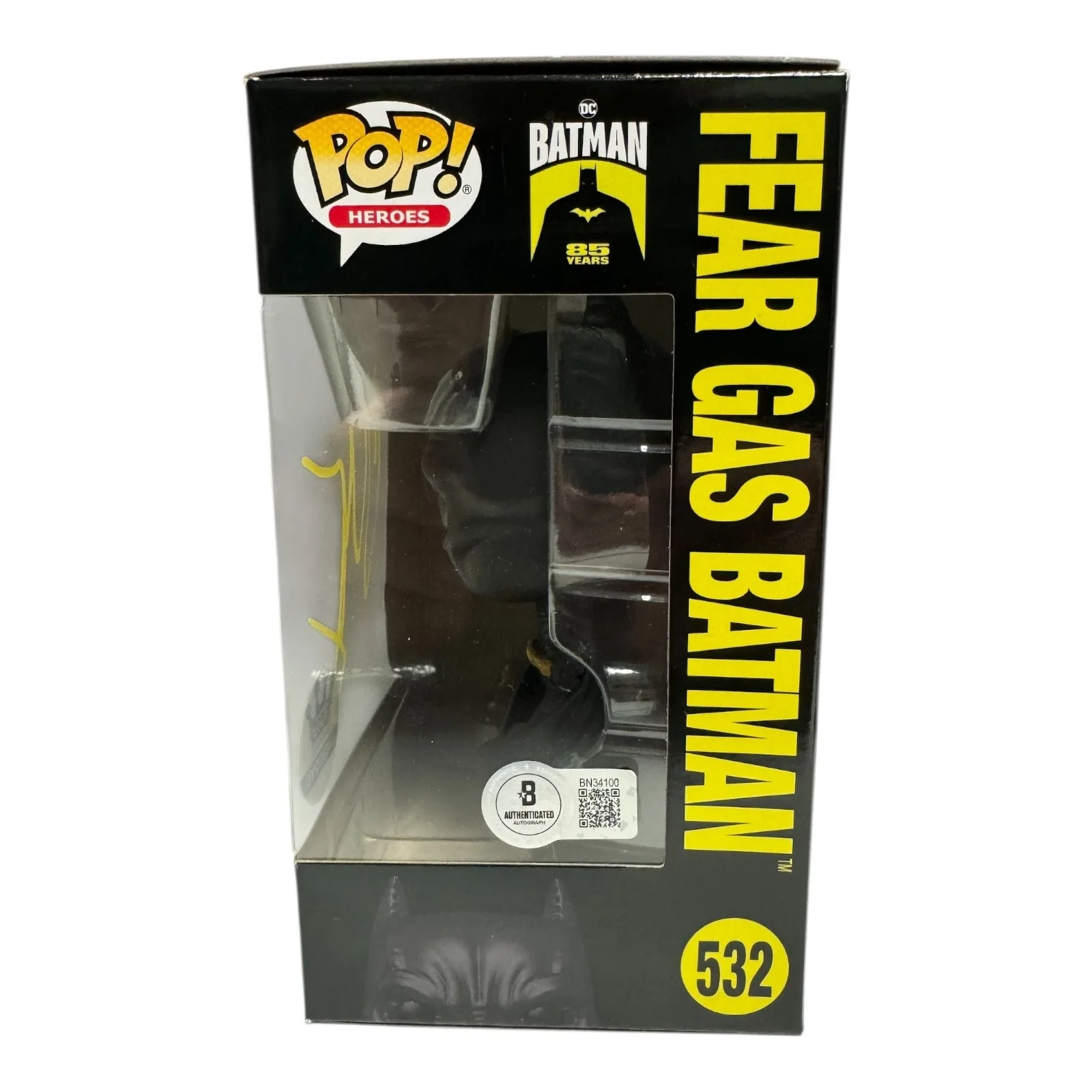 CHRISTIAN BALE — Christian Bale Signed Autograph Fear Gas Batman Begins Funko Pop 532 Beckett Bas, изображение 2