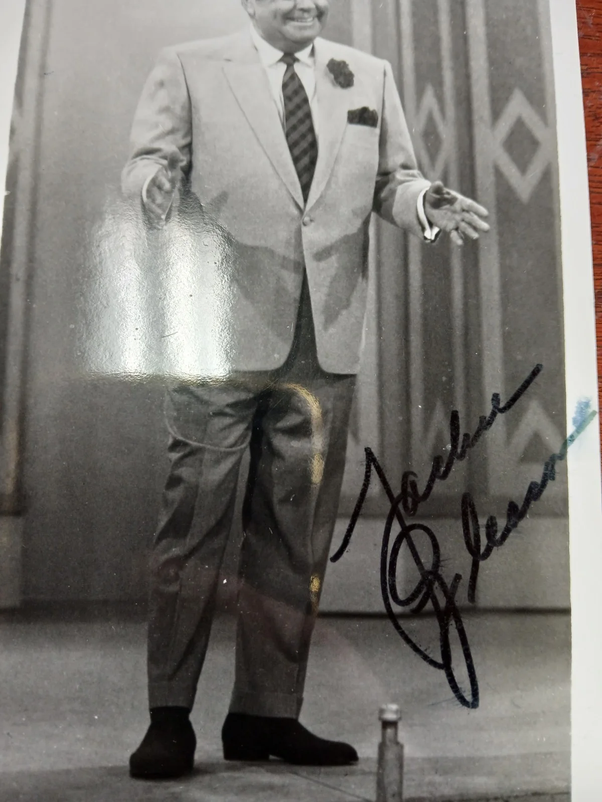 jackie gleason autograph 5x7 Photo, image 2