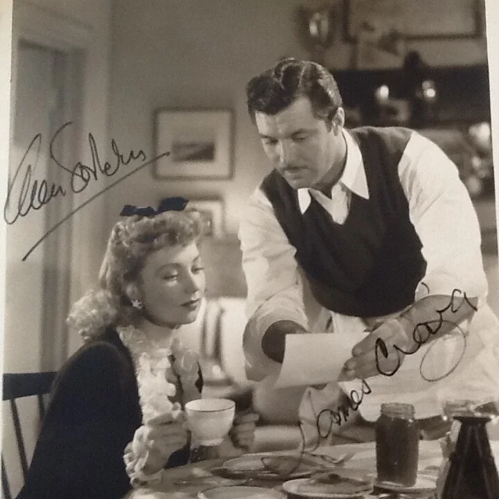 Ann Sothern & James Craig SIGNED DW Photo MGM Film Actors Maisie 1943 Comedy, изображение 2