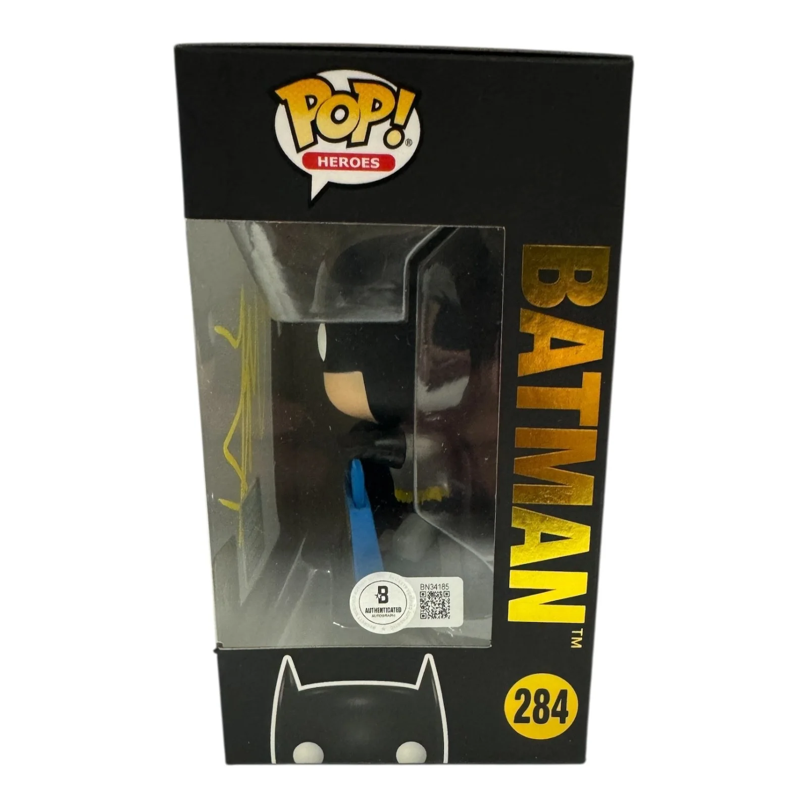 CHRISTIAN BALE — Christian Bale Signed Autograph Fear Gas Batman Begins Funko Pop 532 Beckett Bas, изображение 2