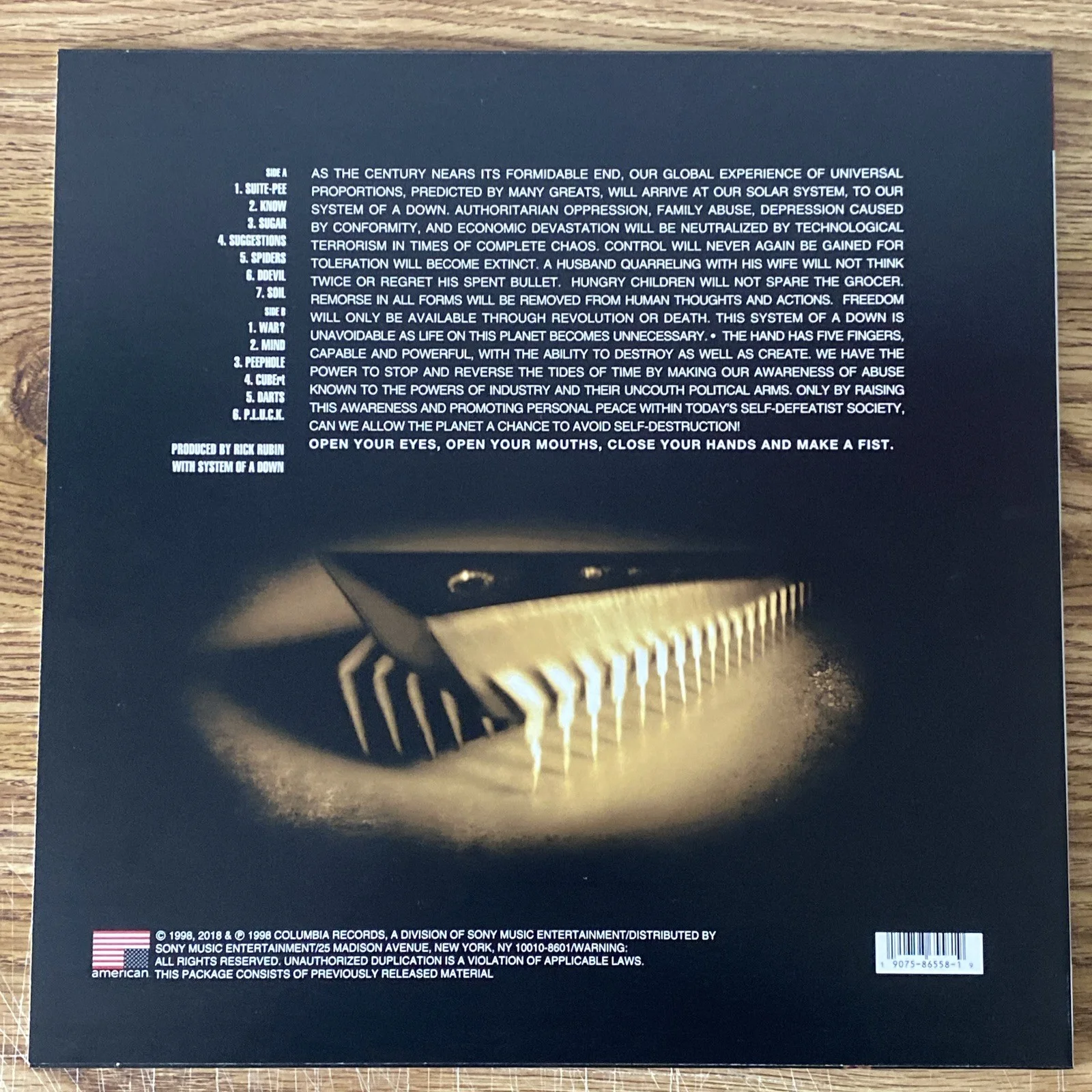 Daron Malakian Autographed ‘Self-Titled’ Vinyl Album System Of A Down, image 3
