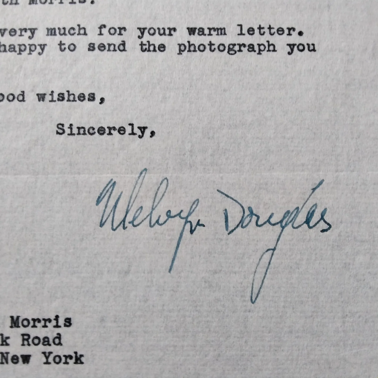 Melvyn Douglas SIGNED 1958 Letter Photo 40s Film Actor Ninotchka Hud Being There, изображение 4