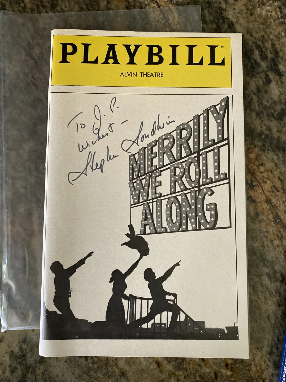 Stephen Sondheim Signed Merrily We Roll Along 1981 playbill w Carnegie Hall Book, изображение 2