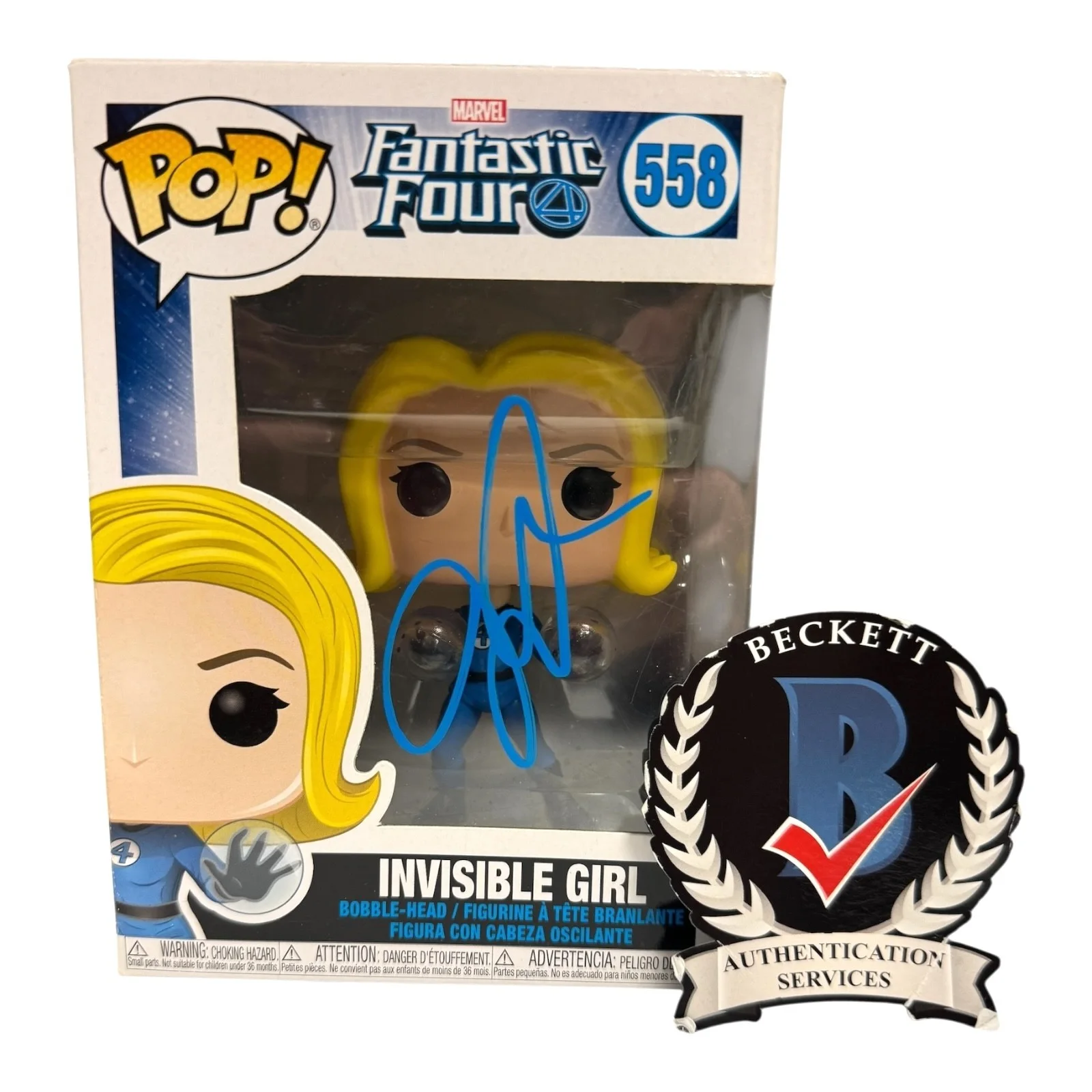JESSICA ALBA — JESSICA ALBA SIGNED AUTOGRAPH FUNKO POP 558 FANTASTIC FOUR BECKETT BAS