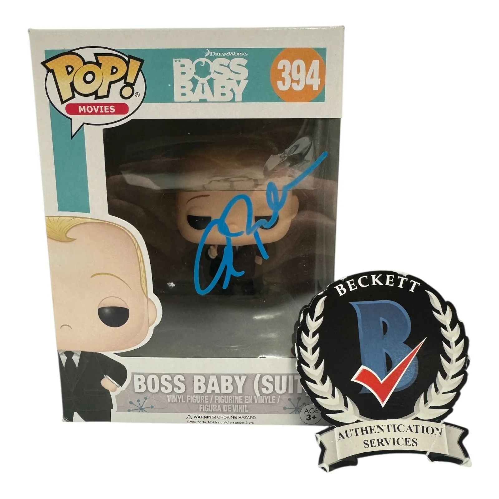 ALEC BALDWIN — ALEC BALDWIN SIGNED AUTOGRAPH FUNKO POP 394 BOSS BABY BECKETT BAS