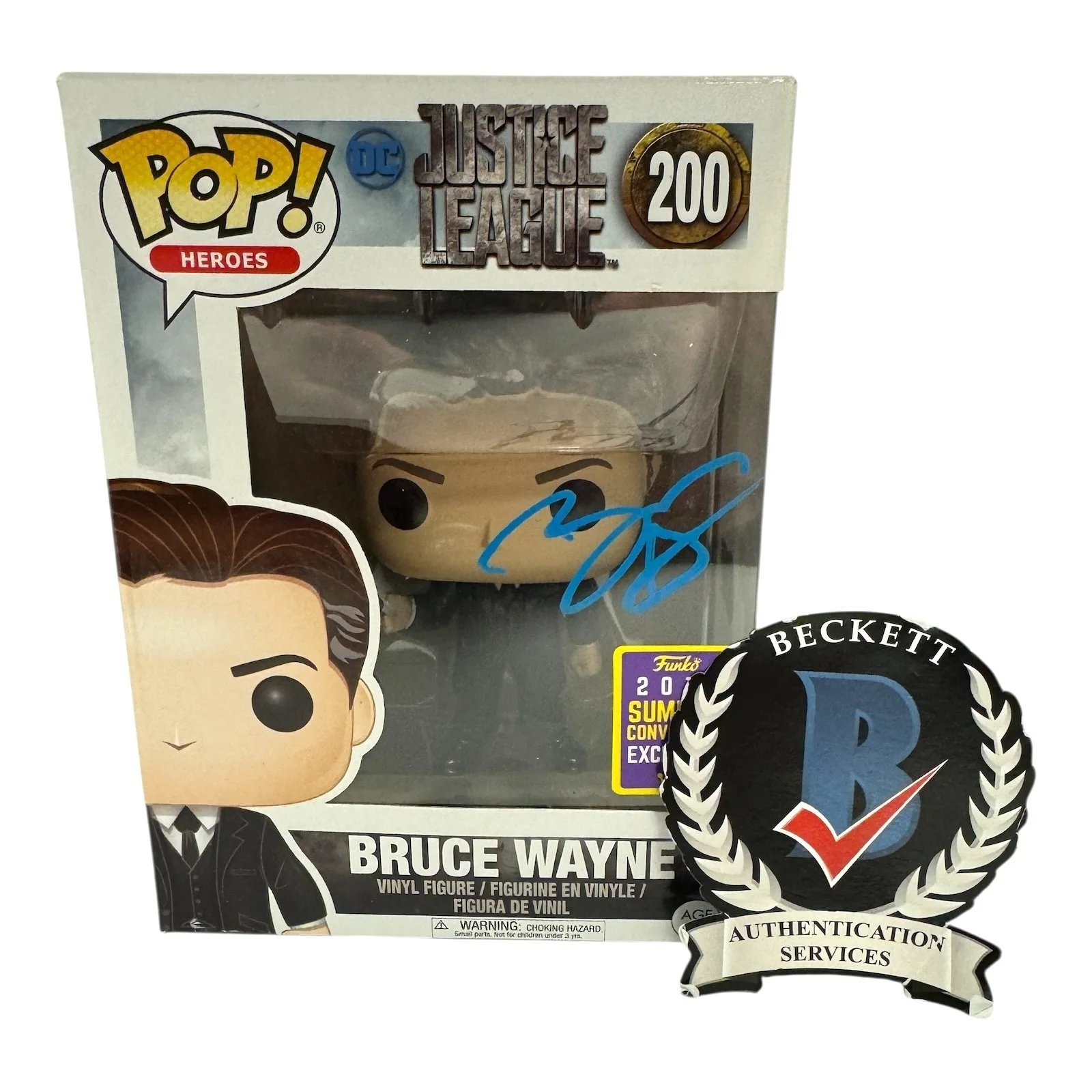 BEN AFFLECK — BEN AFFLECK SIGNED AUTOGRAPH FUNKO POP 200 JUSTICE LEAGUE BECKETT BRUCE WAYNE