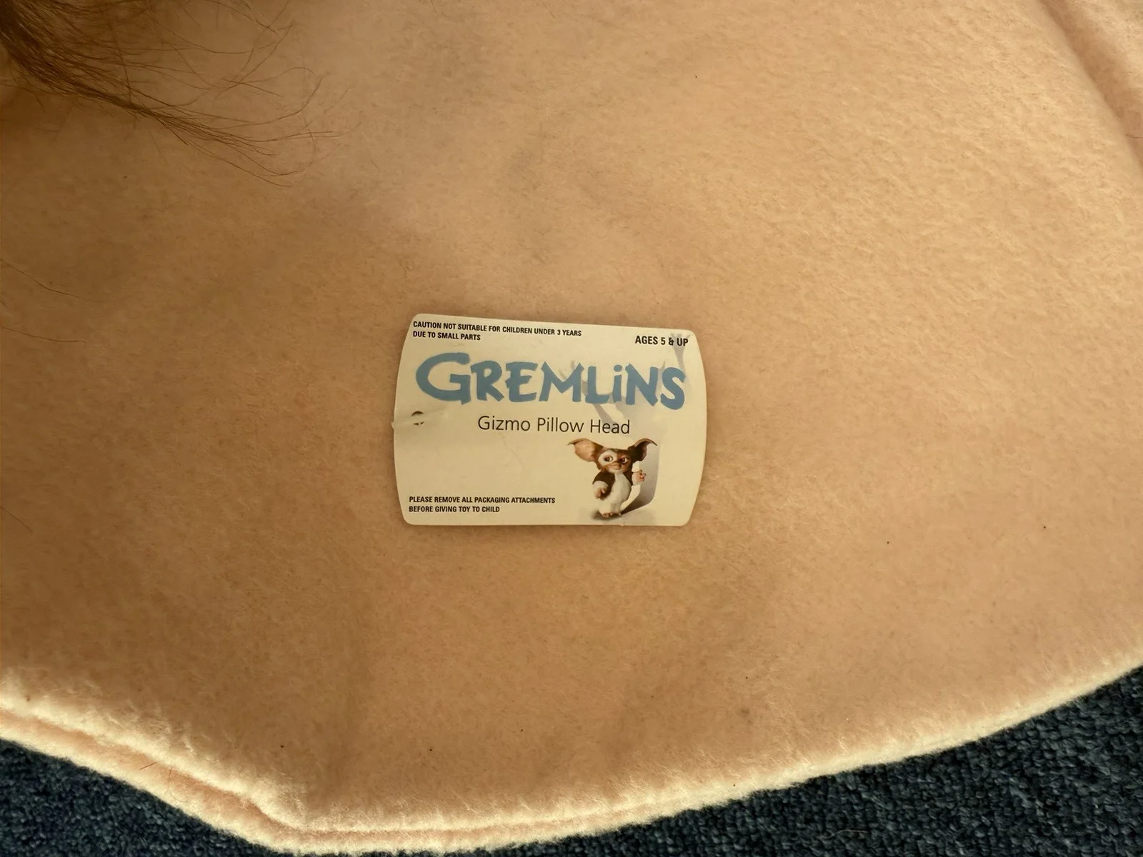 Neca Gremlins Large Gizmo Head Cushion pillow mogwai brown white plush toy, изображение 5