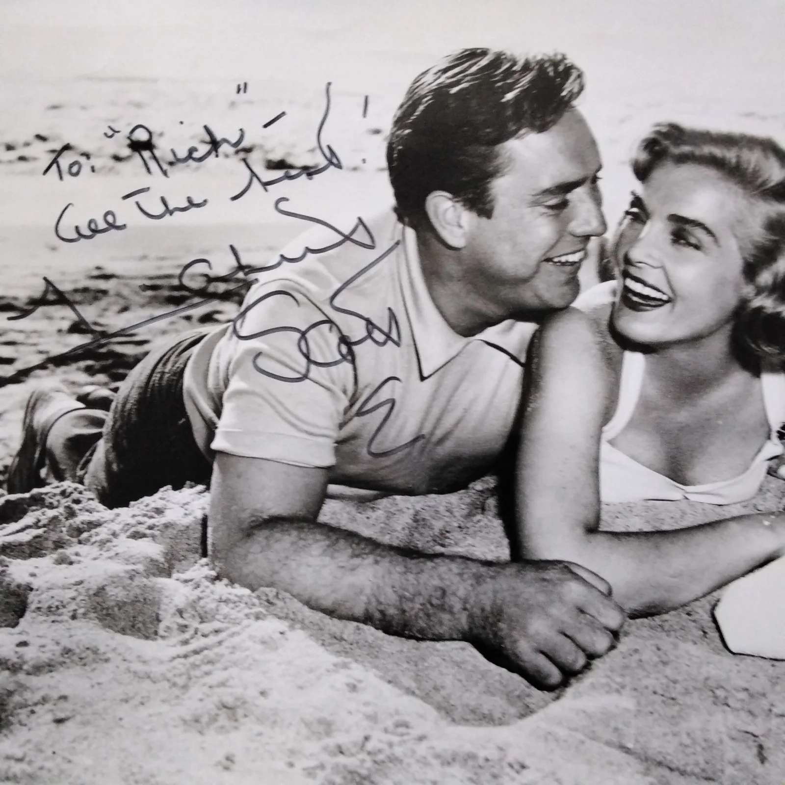 Lizabeth Scott SIGNED Photo 50s Film Noir Actress Two of Kind Edmond O'Brien, изображение 3