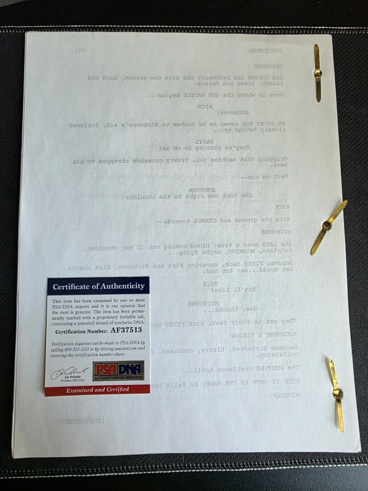 Walking Dead Script Signed by Andrew Lincoln - PSA DNA - Season 6 Finale, image 5