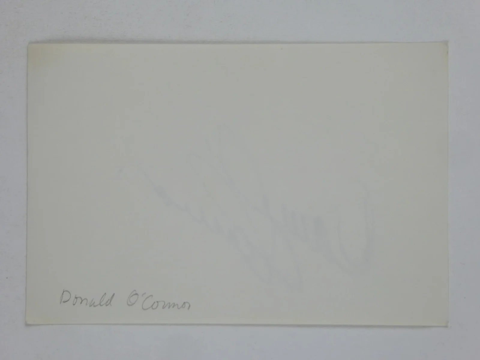 Donald O'Connor — Donald O'Connor Hand Signed Autographed 4x6 Index Card Dancer Singer Actor, image 2