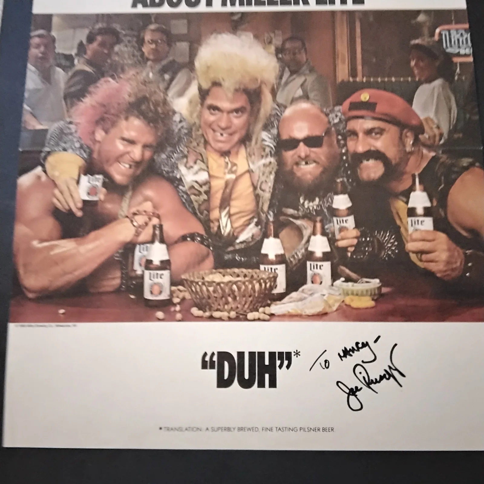 Joe Piscopo SIGNED Mag Page Ad 80s Film TV Actor SNL Wise Guys Sidekicks Miller, изображение 2