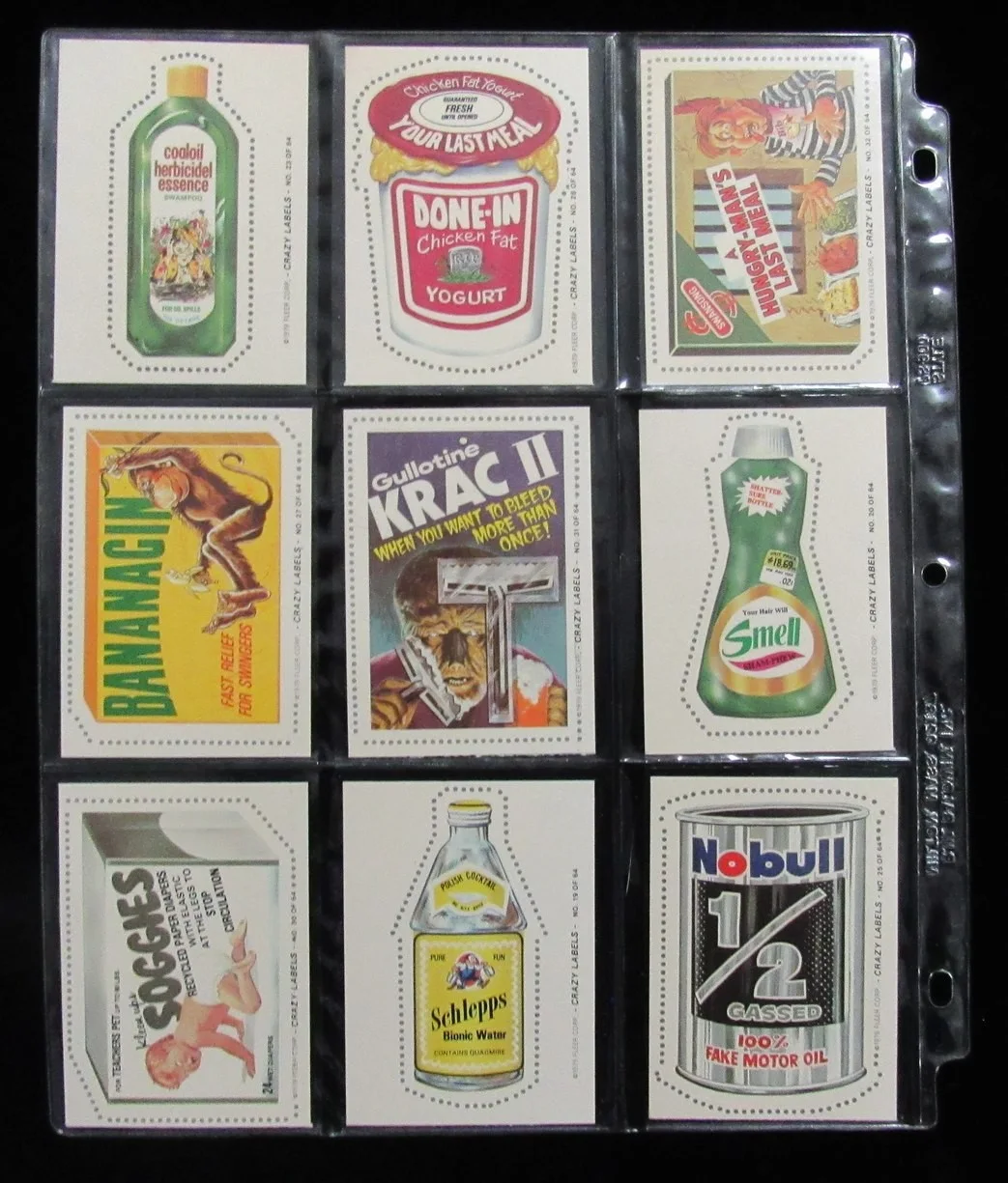 1979 FLEER Crazy Labels Stickers Wacky Packages Complete Set (64) 197525, изображение 2