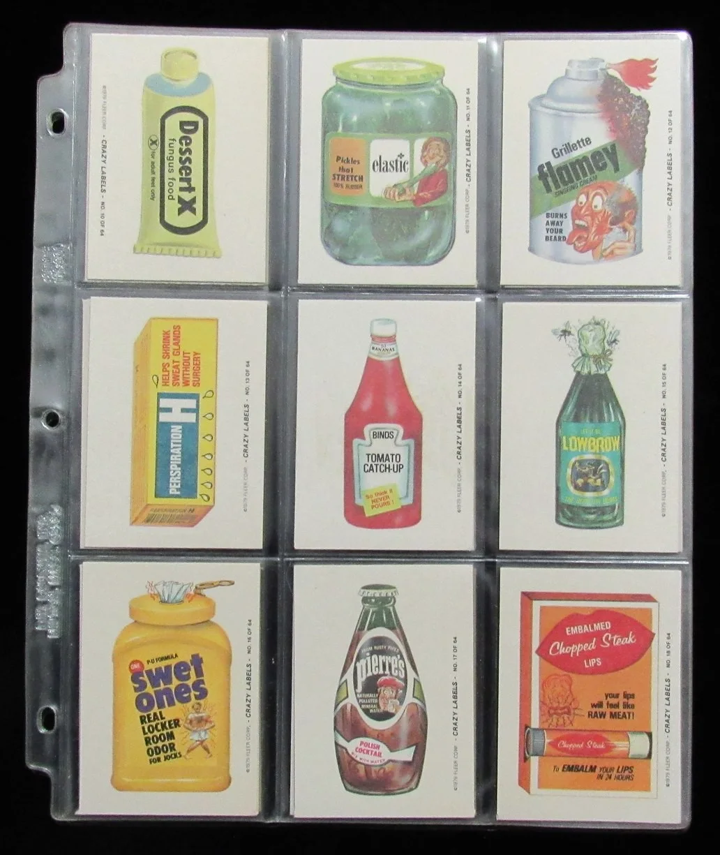 1979 FLEER Crazy Labels Stickers Wacky Packages Complete Set (64) 197525, изображение 3
