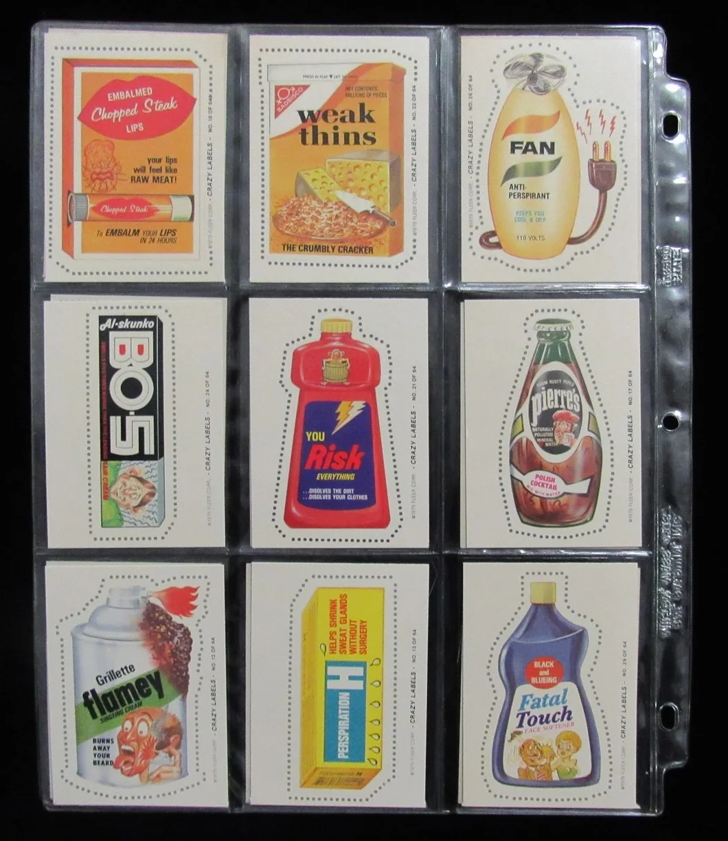 1979 FLEER Crazy Labels Stickers Wacky Packages Complete Set (64) 197525, изображение 4