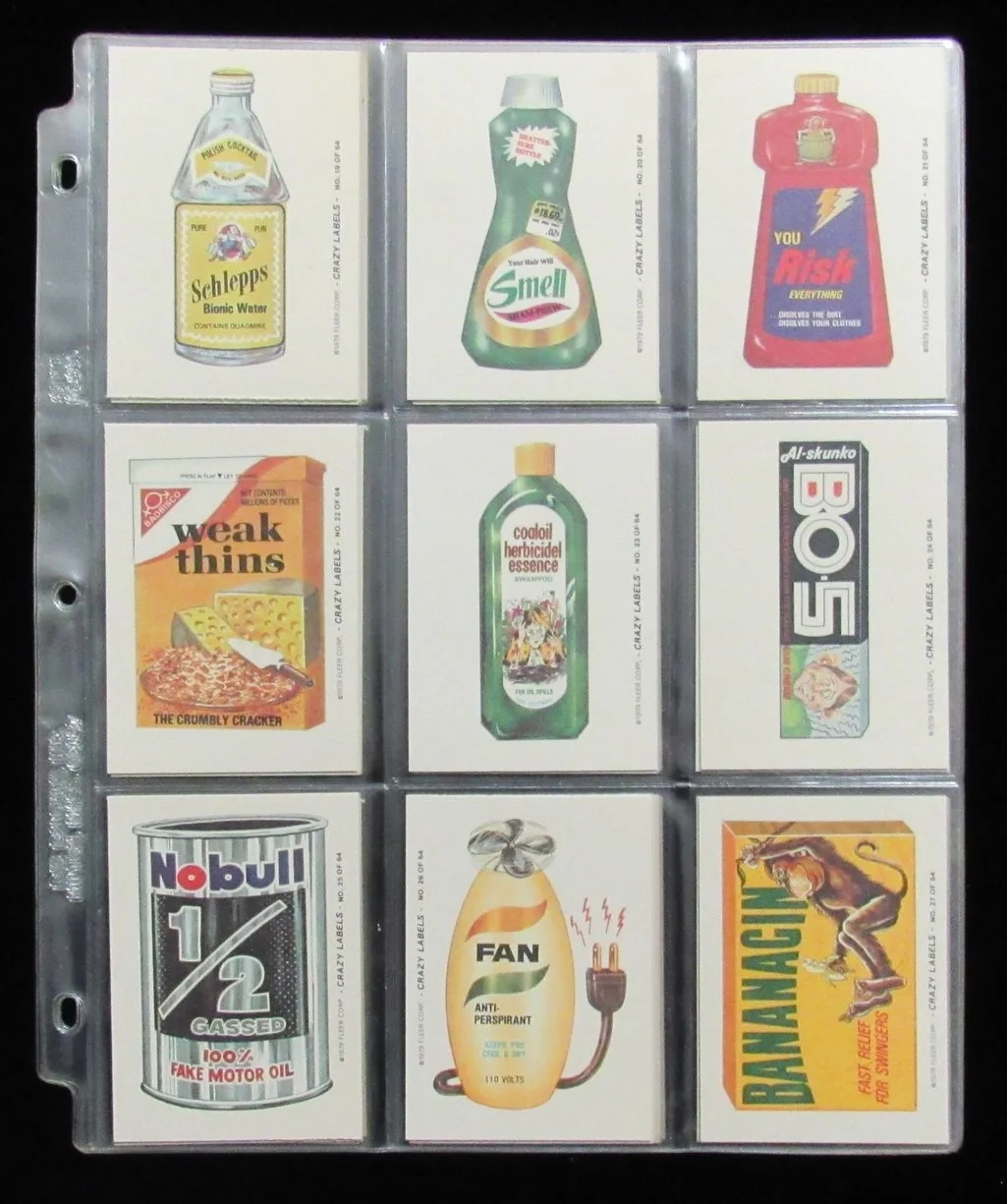1979 FLEER Crazy Labels Stickers Wacky Packages Complete Set (64) 197525, изображение 5