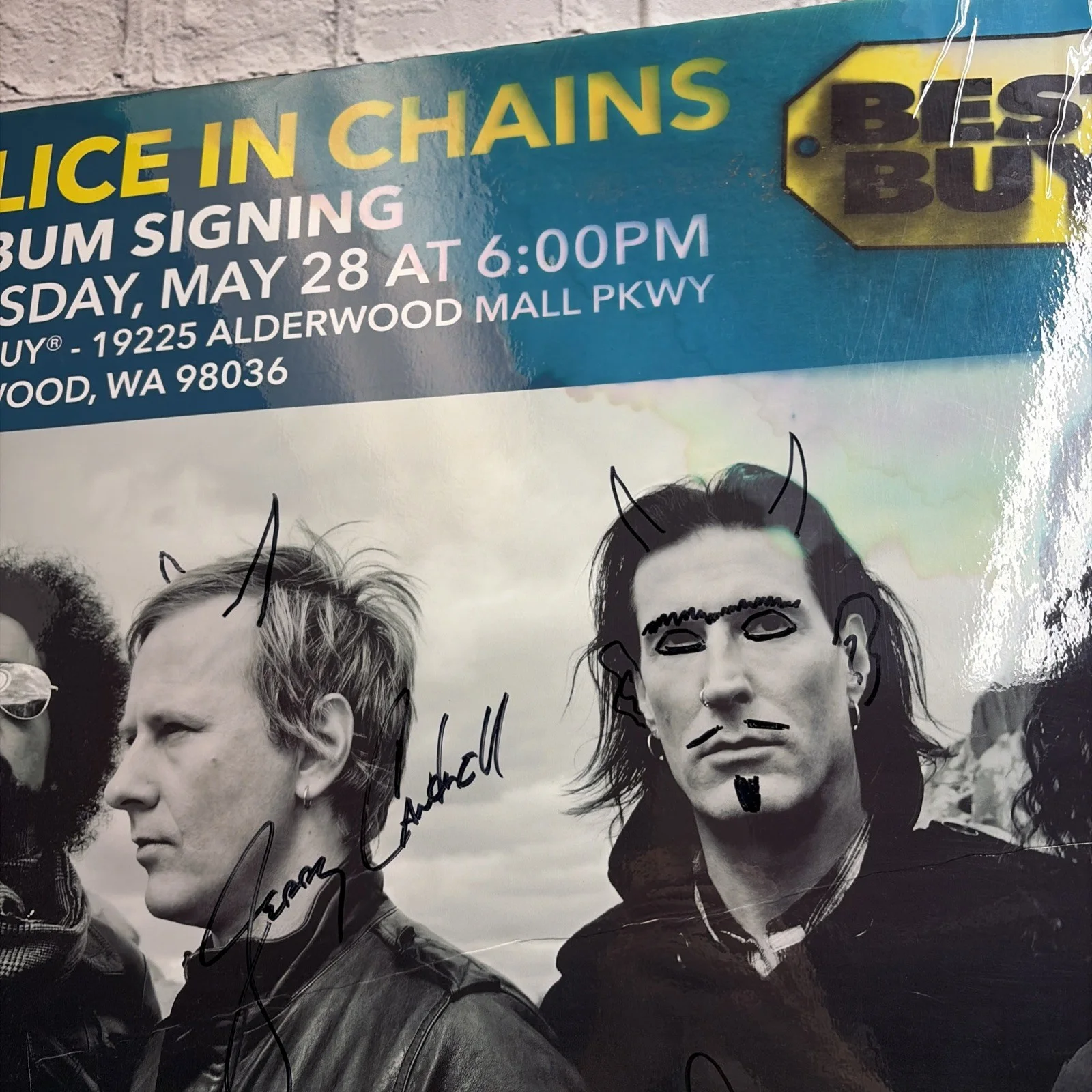 Alice In Chains Signed Promo Poster The Devil Put Dinosaurs Here Original 36X24, image 3