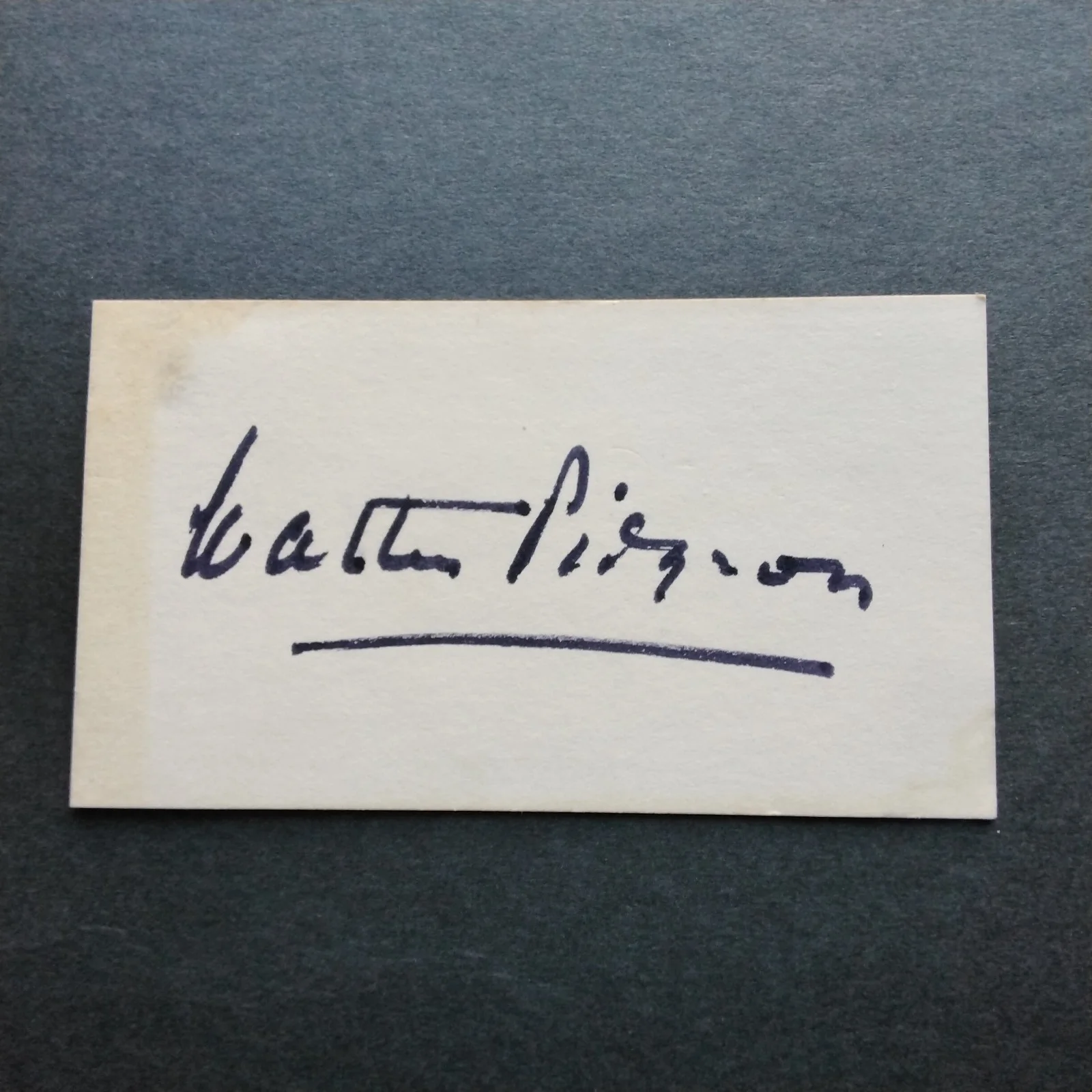 Walter Pidgeon SIGNED Card Photo Actor Mrs. Miniver Forbidden Planet Funny Girl, изображение 3