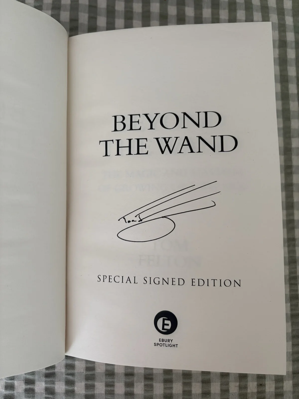 Tom Felton Beyond the Wand Hardcover Book Harry Potter Signed 1st Edition, image 2