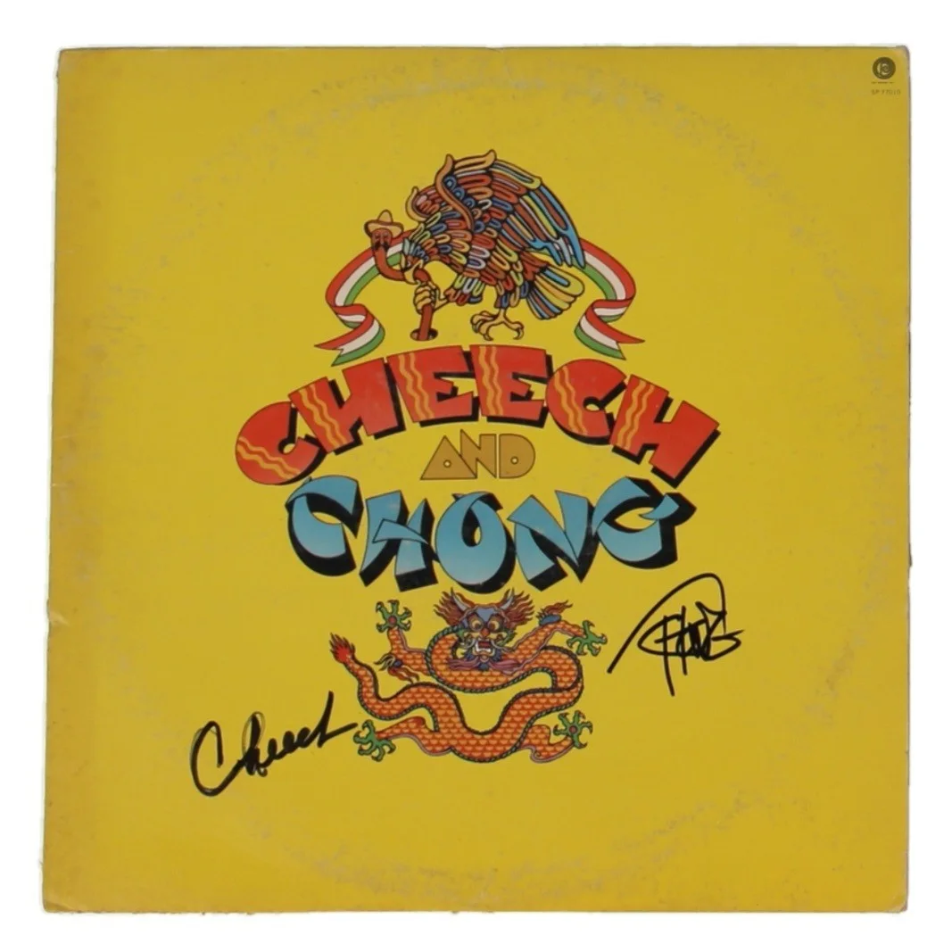 Cheech and Chong Signed Original Album , JSA (COMPLETE) + Chong Signed Card, image 2