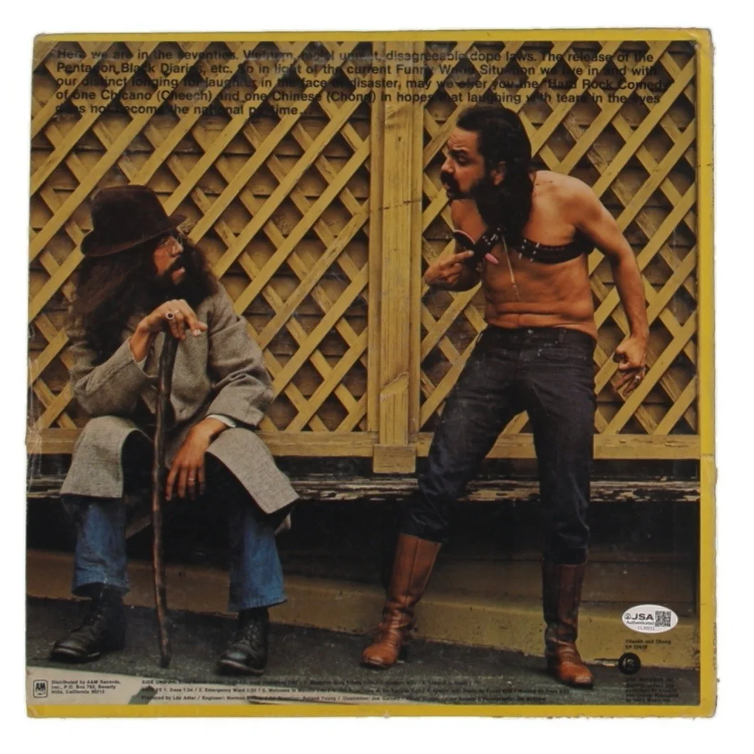 Cheech and Chong Signed Original Album , JSA (COMPLETE) + Chong Signed Card, image 3