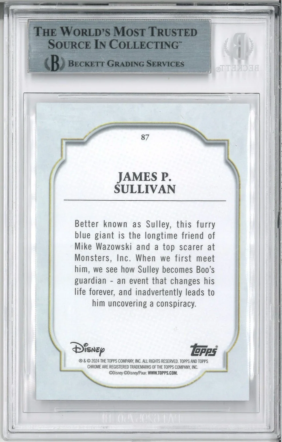 JOHN GOODMAN — JOHN GOODMAN SIGNED AUTO SLABBED 2024 TOPPS CHROME DISNEY CARD BAS MONSTERS INC, изображение 2