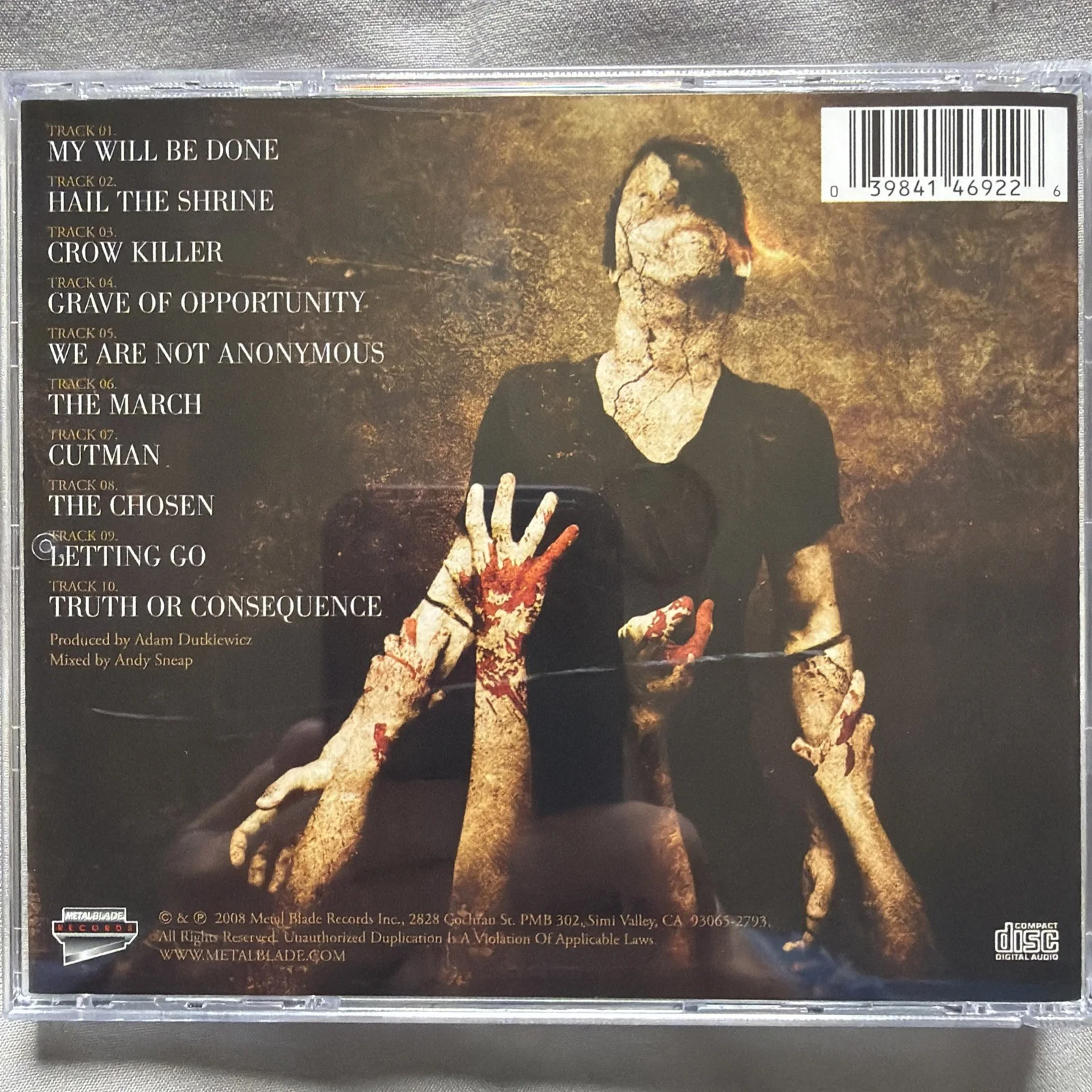 Unearth The March 2008 Signed Autographed CD Hardcore Excellent Shape, image 2