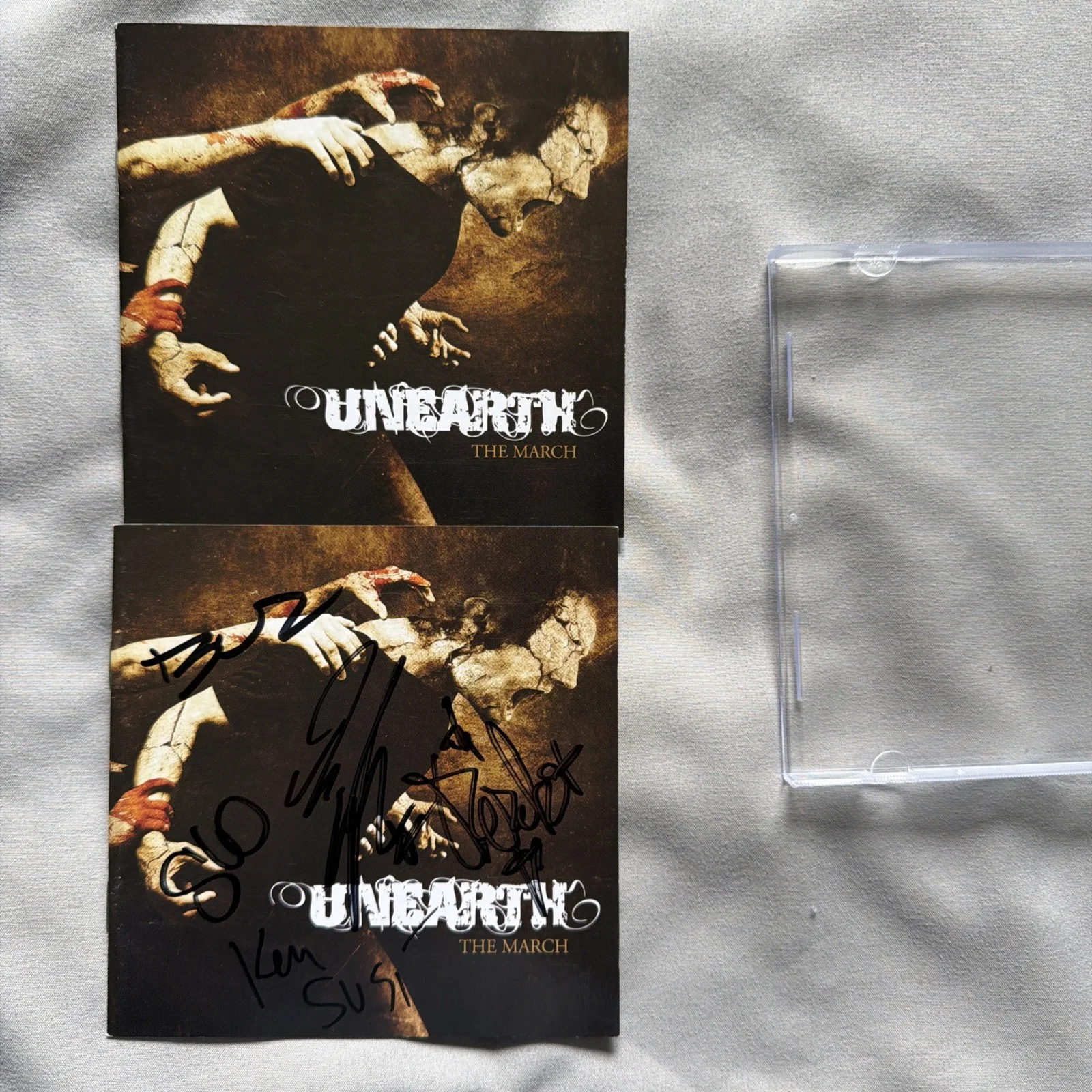 Unearth The March 2008 Signed Autographed CD Hardcore Excellent Shape, image 5