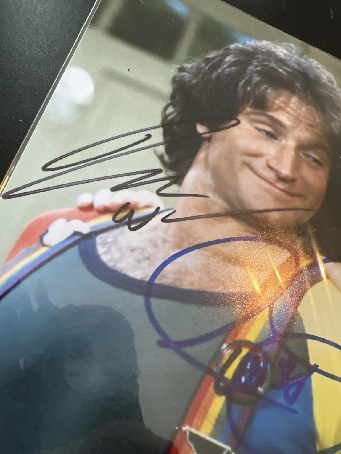 Robin Williams, Pam Dawber — Robin Williams Pam Dawber Signed Mork & Mindy 8x10 Photo COA, image 2