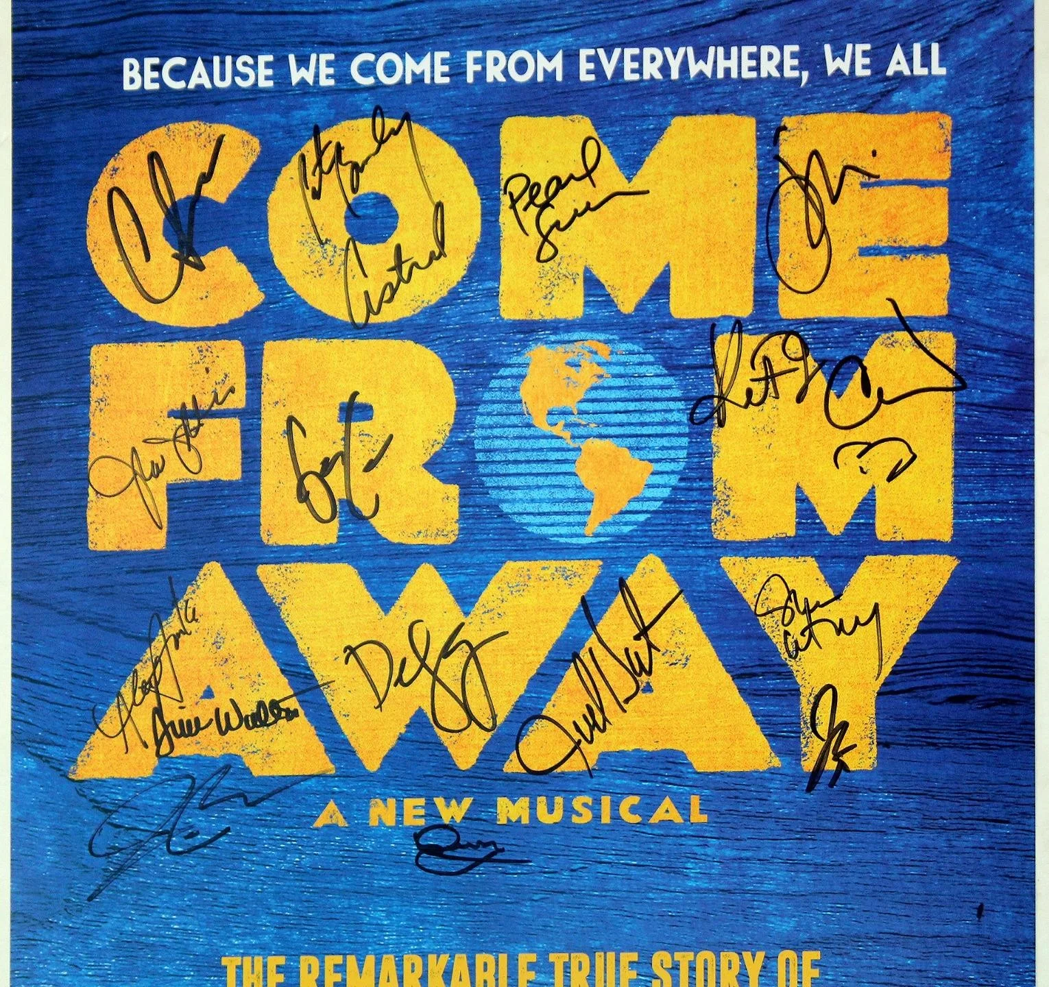 COME FROM AWAY Full Broadway Cast Jenn Colella Signed Poster, image 3