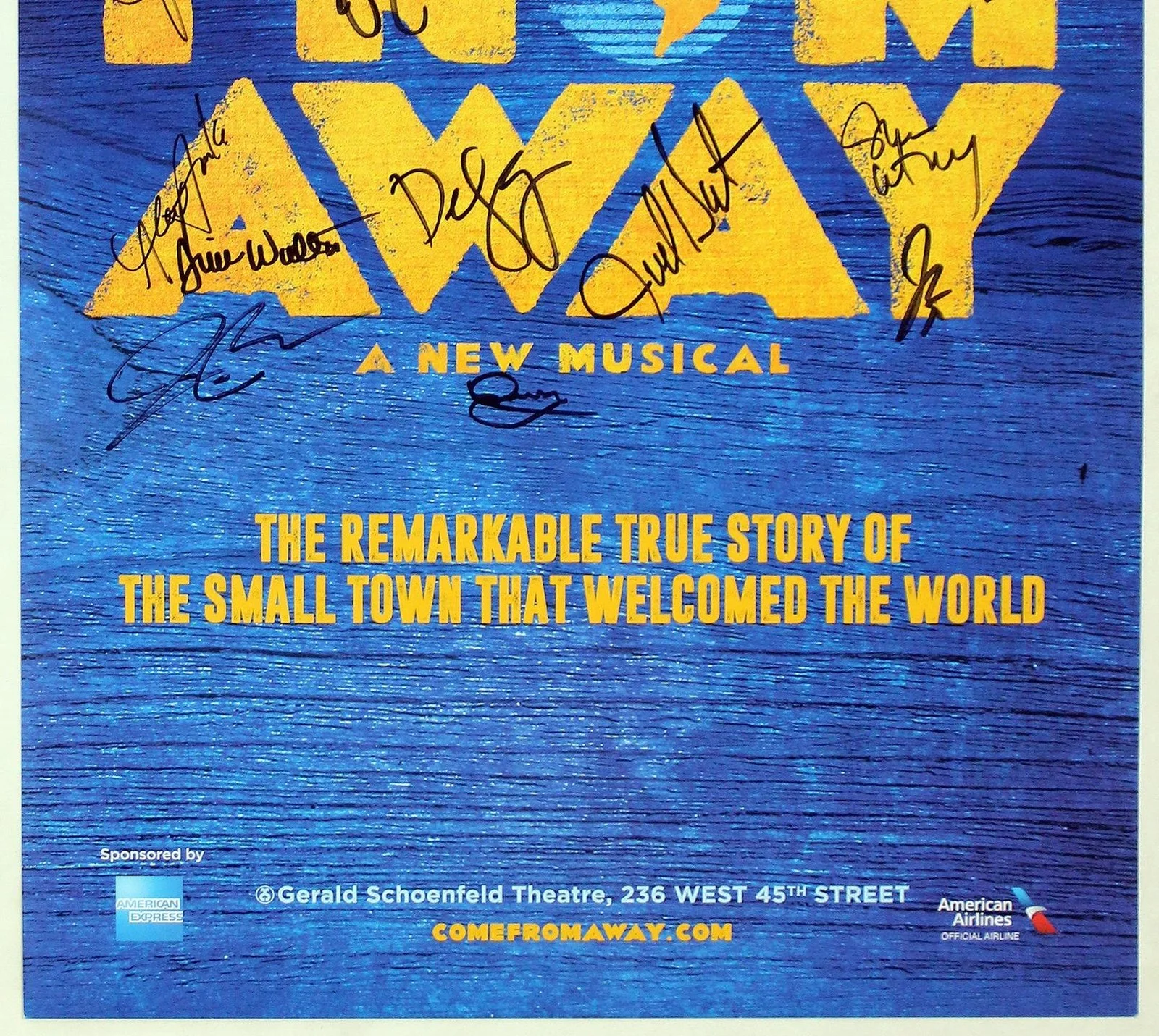 COME FROM AWAY Full Broadway Cast Jenn Colella Signed Poster, image 4