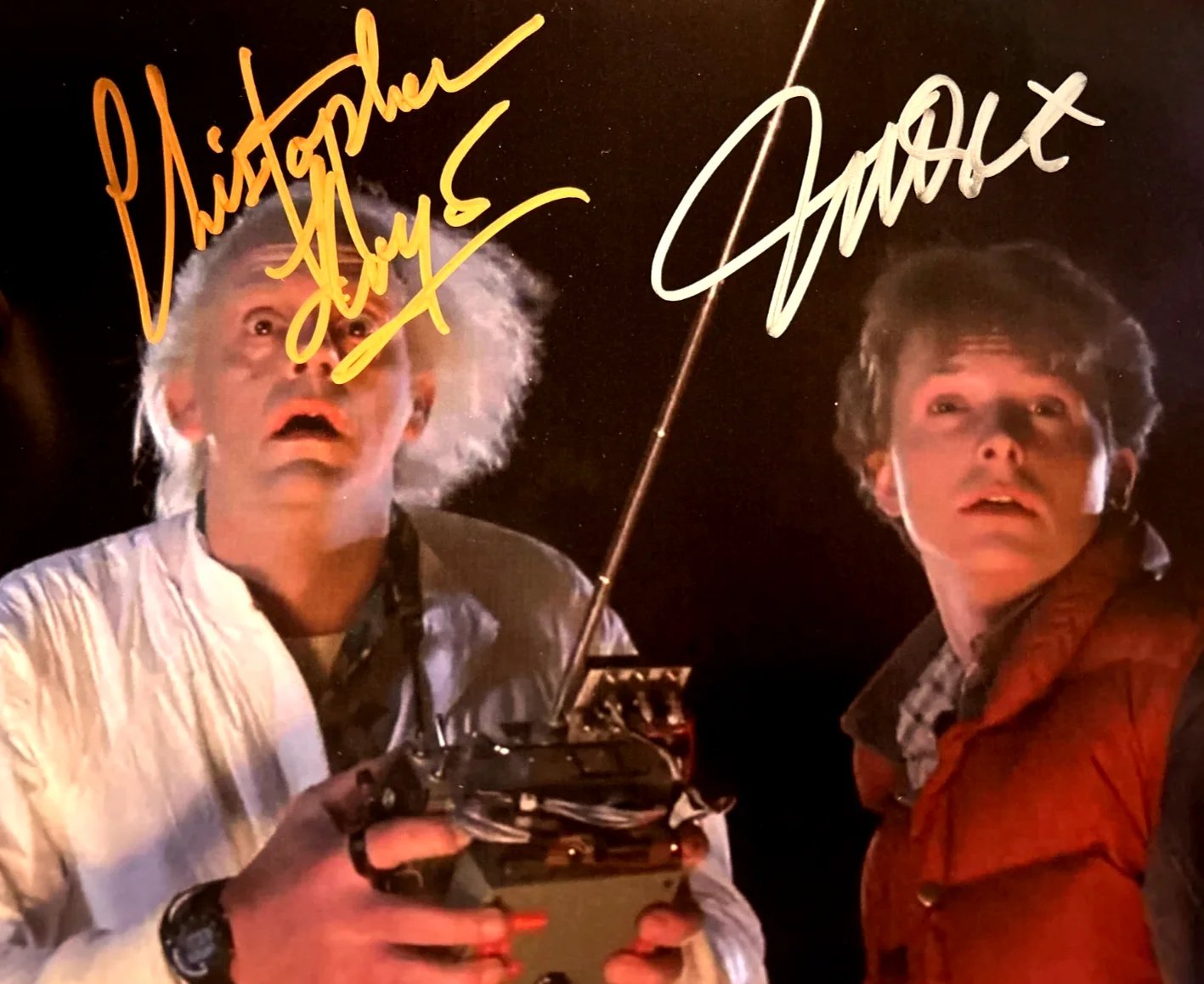 Michael J. Fox, Christopher Lloyd — BACK TO THE FUTURE Signed (Doc & Marty) 8x10" Authentic Original Autograph w/COA, image 3