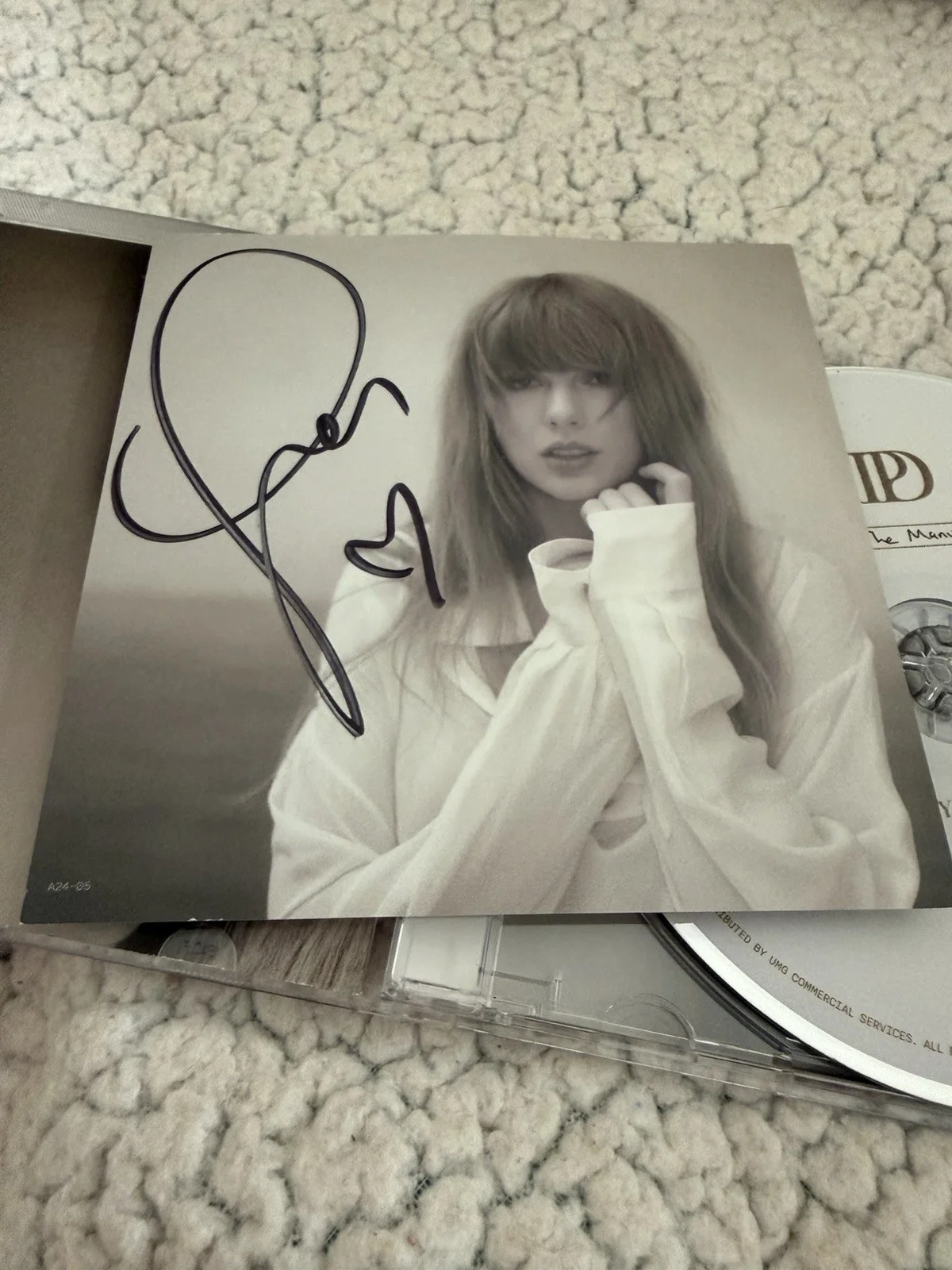 Taylor Swift TTPD Signed CD Insert w/heart, image 2