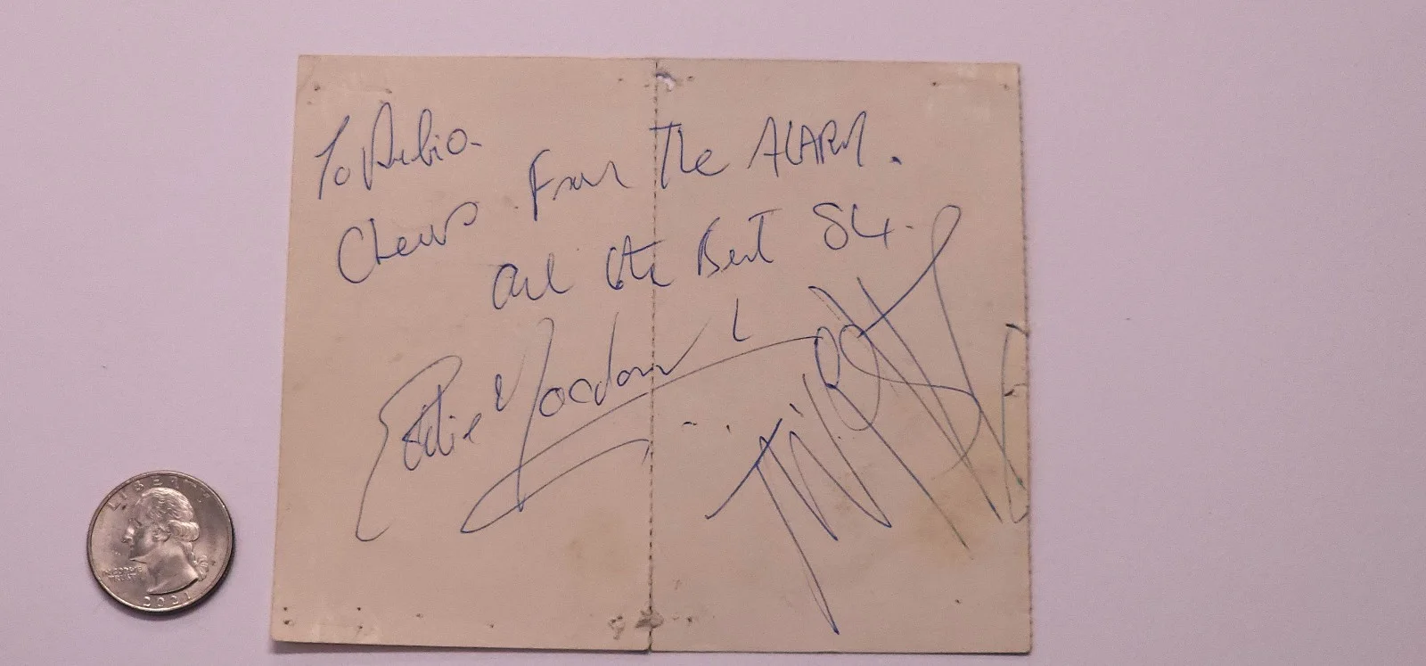 The Alarm - Autographed cassette label insert, image 2