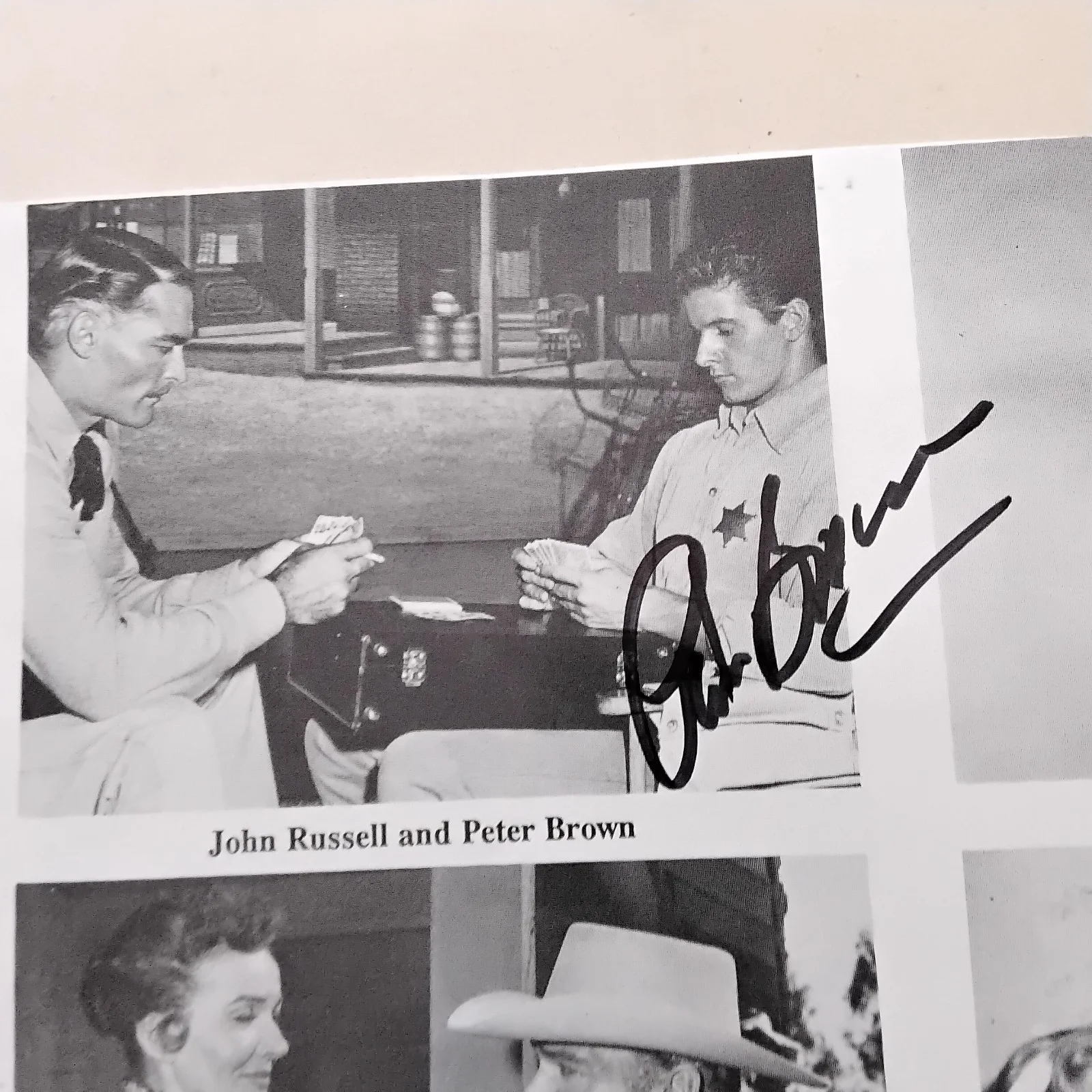 Peter Brown SIGNED Book Page Movie TV Actor Lawman Onionhead Piranha Wild Surf, изображение 2