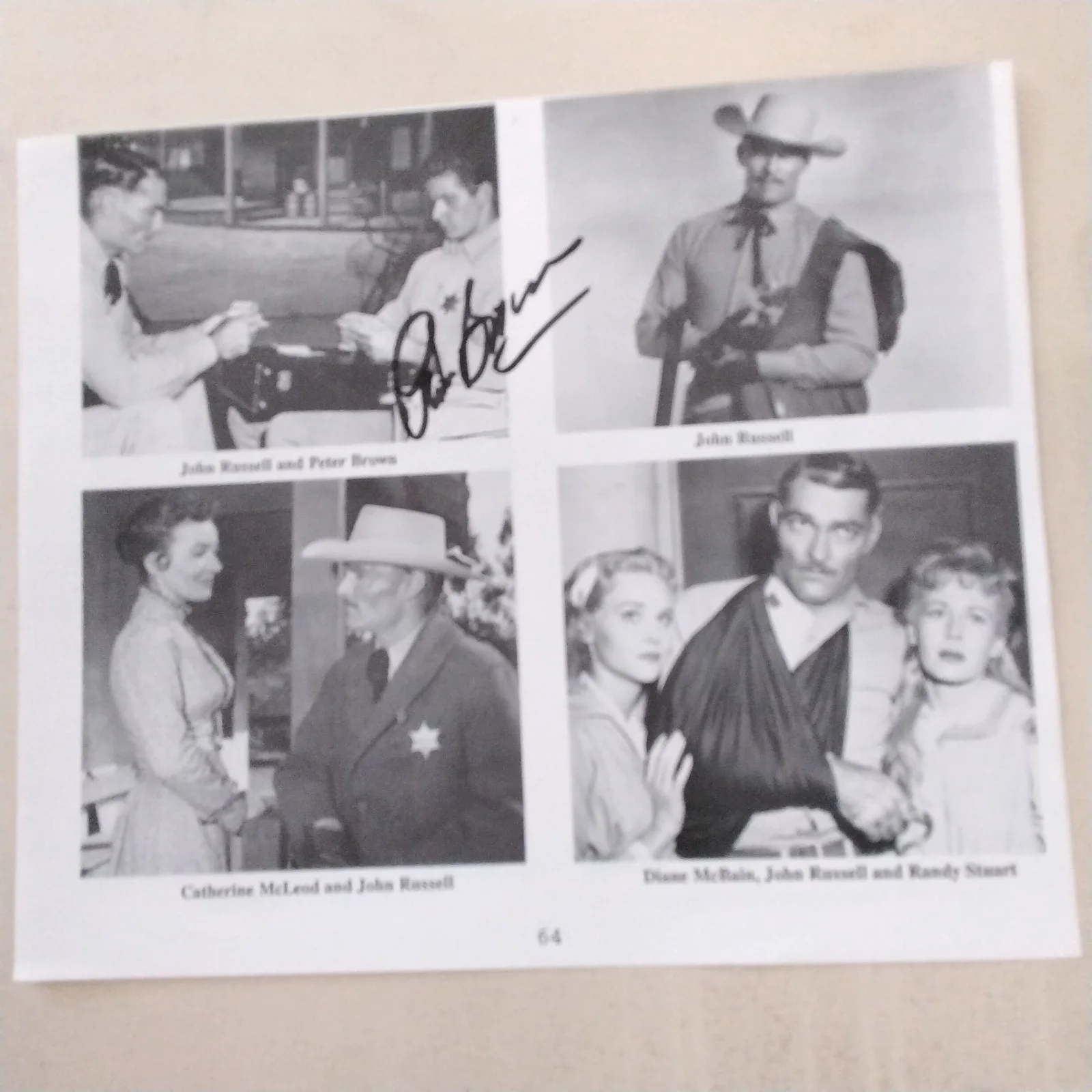 Peter Brown SIGNED Book Page Movie TV Actor Lawman Onionhead Piranha Wild Surf, изображение 5