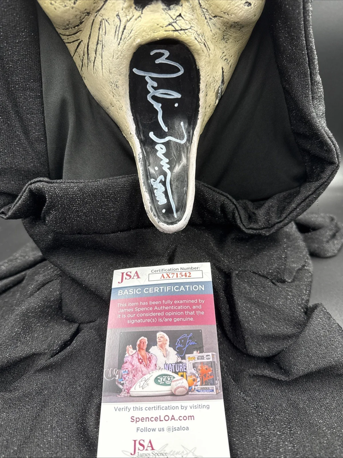Melissa Barrera — MELISSA BARRERA signed Aged Deluxe MASK GHOSTFACE Scream Sam Fun World JSA, image 2